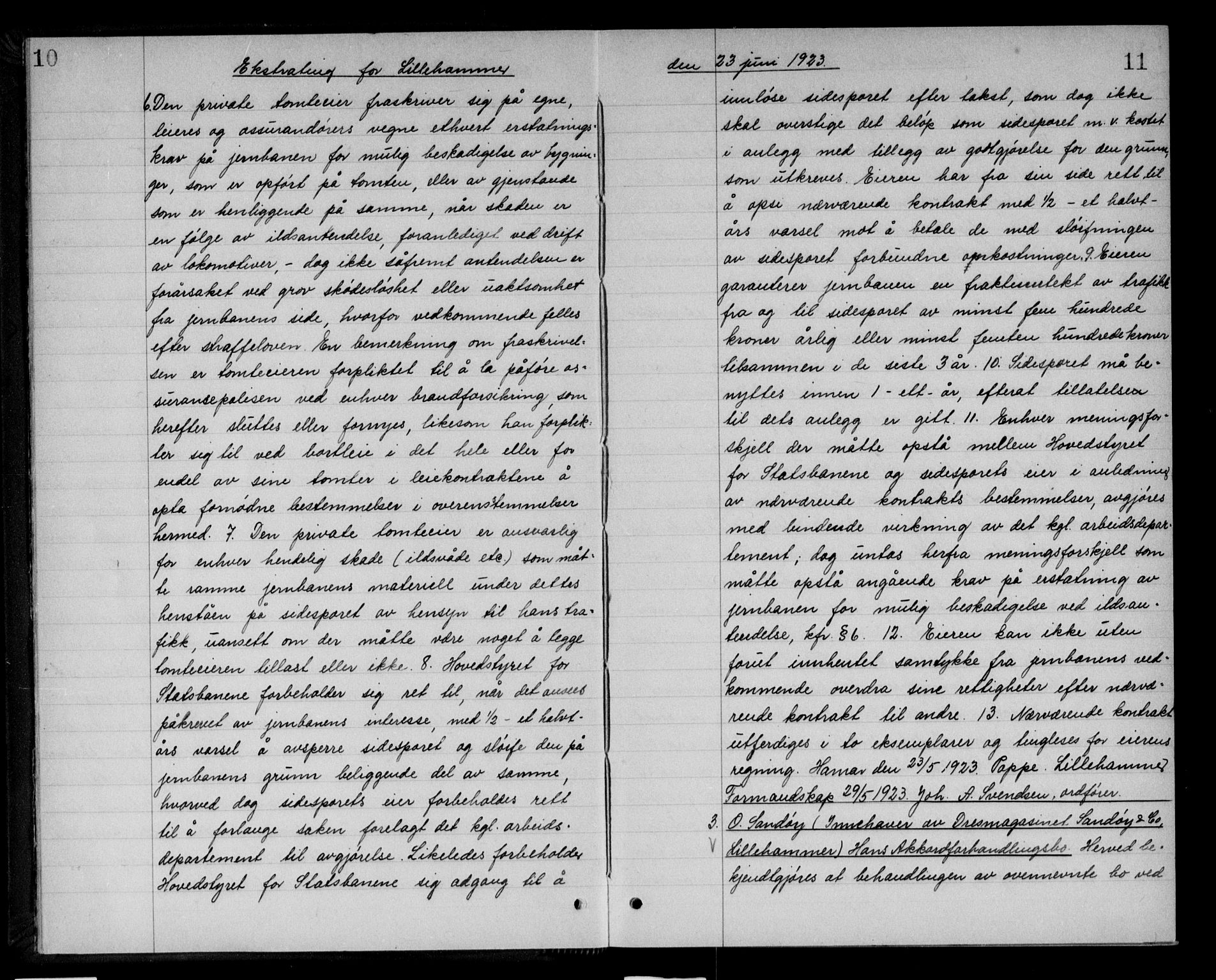 Sør-Gudbrandsdal tingrett, AV/SAH-TING-004/H/Hb/Hbc/L0010: Mortgage book no. 10, 1923-1929, p. 10-11