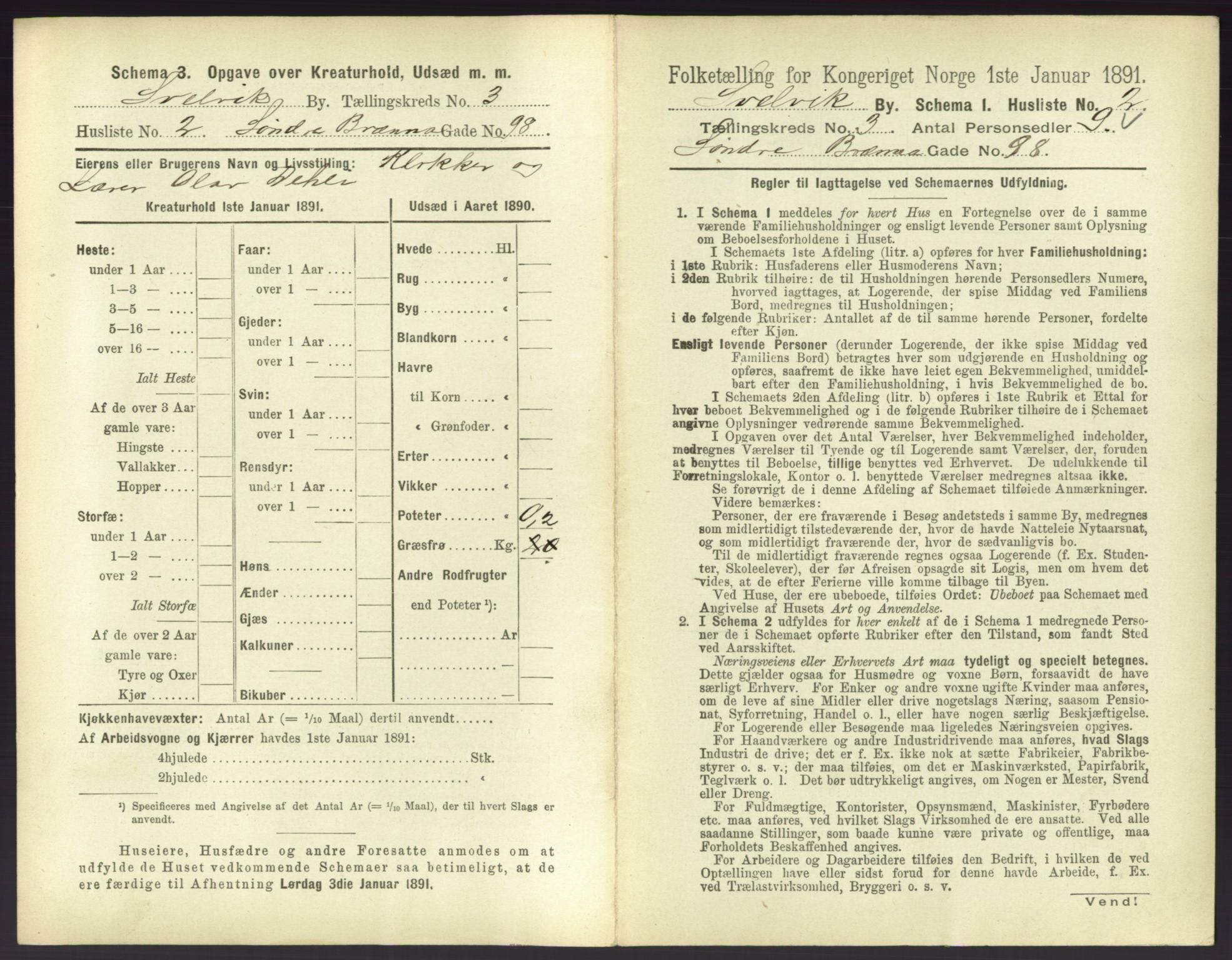 RA, 1891 census for 0701 Svelvik, 1891, p. 240