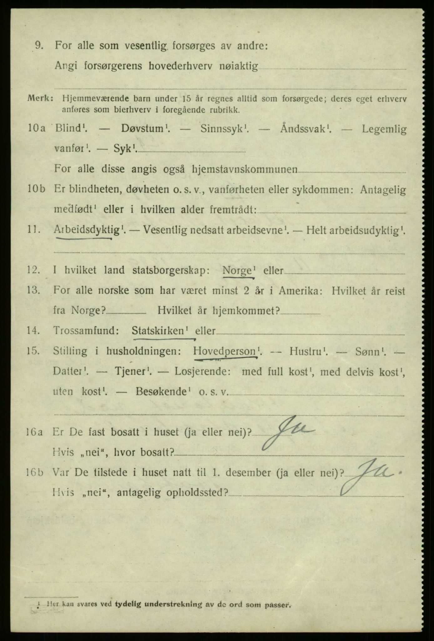 SAB, 1920 census for Fana, 1920, p. 10254