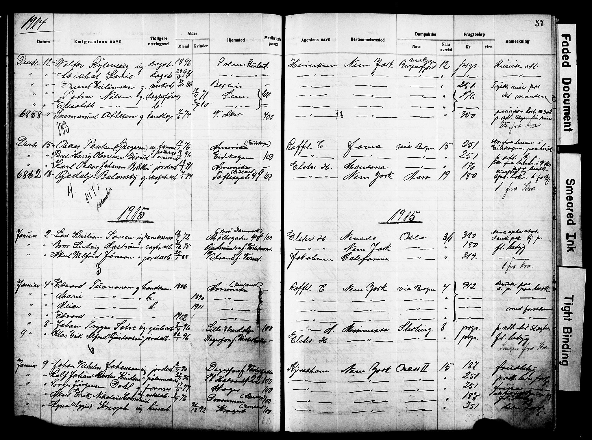 Oslo politidistrikt, AV/SAO-A-10085/E/Ee/Eef/L0032: Emigrantprotokoll, 1914-1919, p. 57