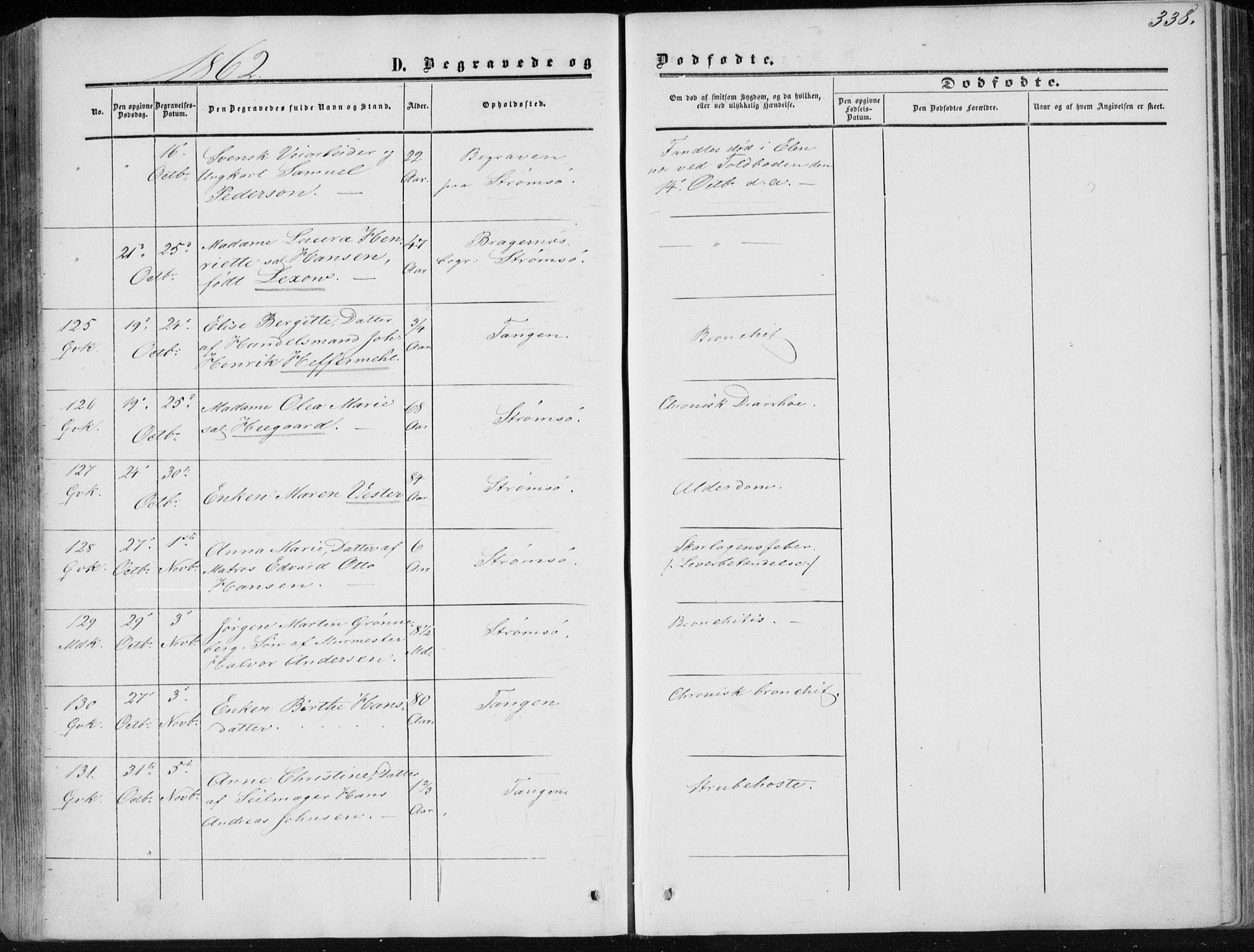 Strømsø kirkebøker, AV/SAKO-A-246/F/Fa/L0015: Parish register (official) no. I 15, 1859-1868, p. 338