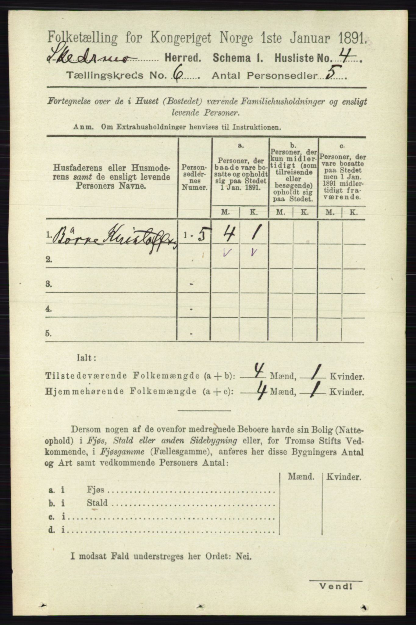 RA, 1891 census for 0231 Skedsmo, 1891, p. 2662