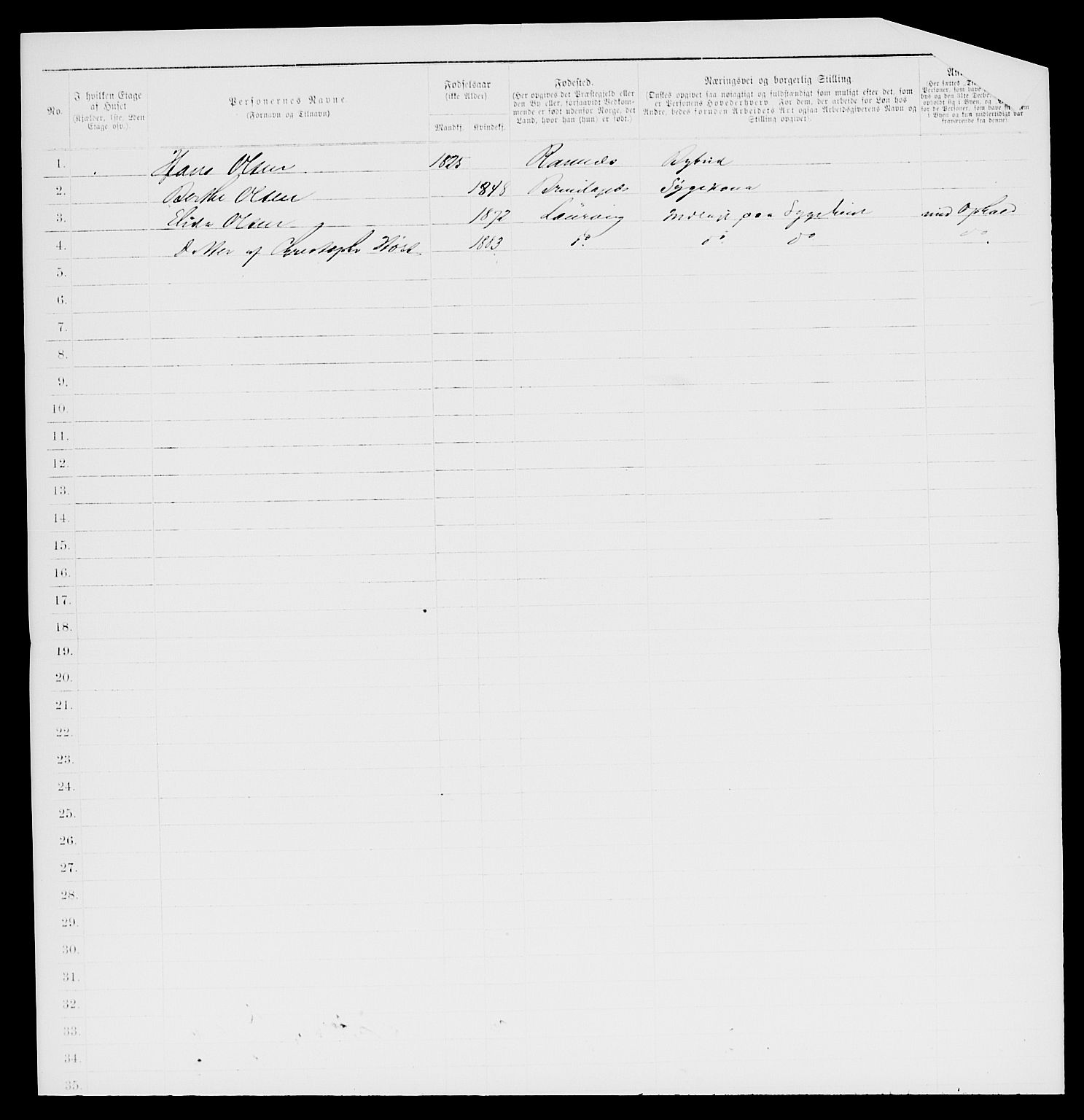 SAKO, 1885 census for 0707 Larvik, 1885, p. 1689