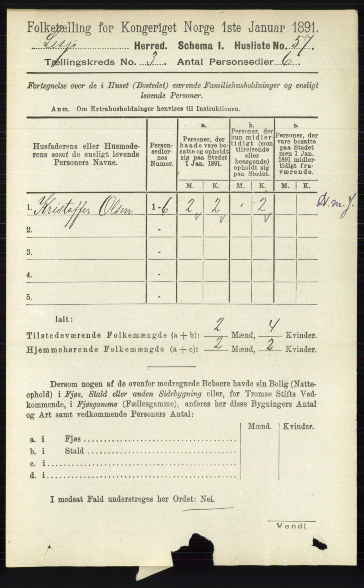 RA, 1891 census for 0512 Lesja, 1891, p. 626