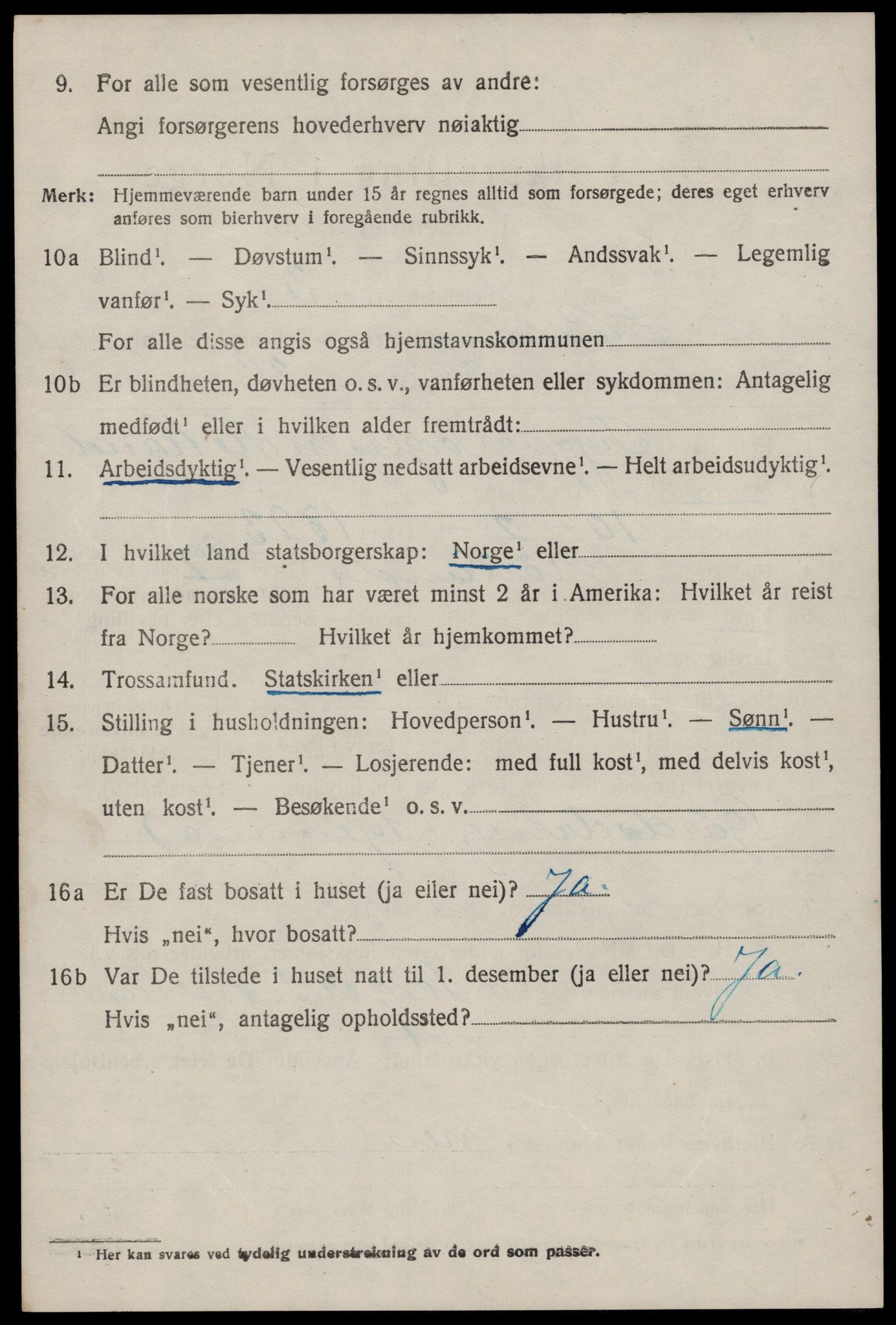 SAST, 1920 census for Høyland, 1920, p. 4261