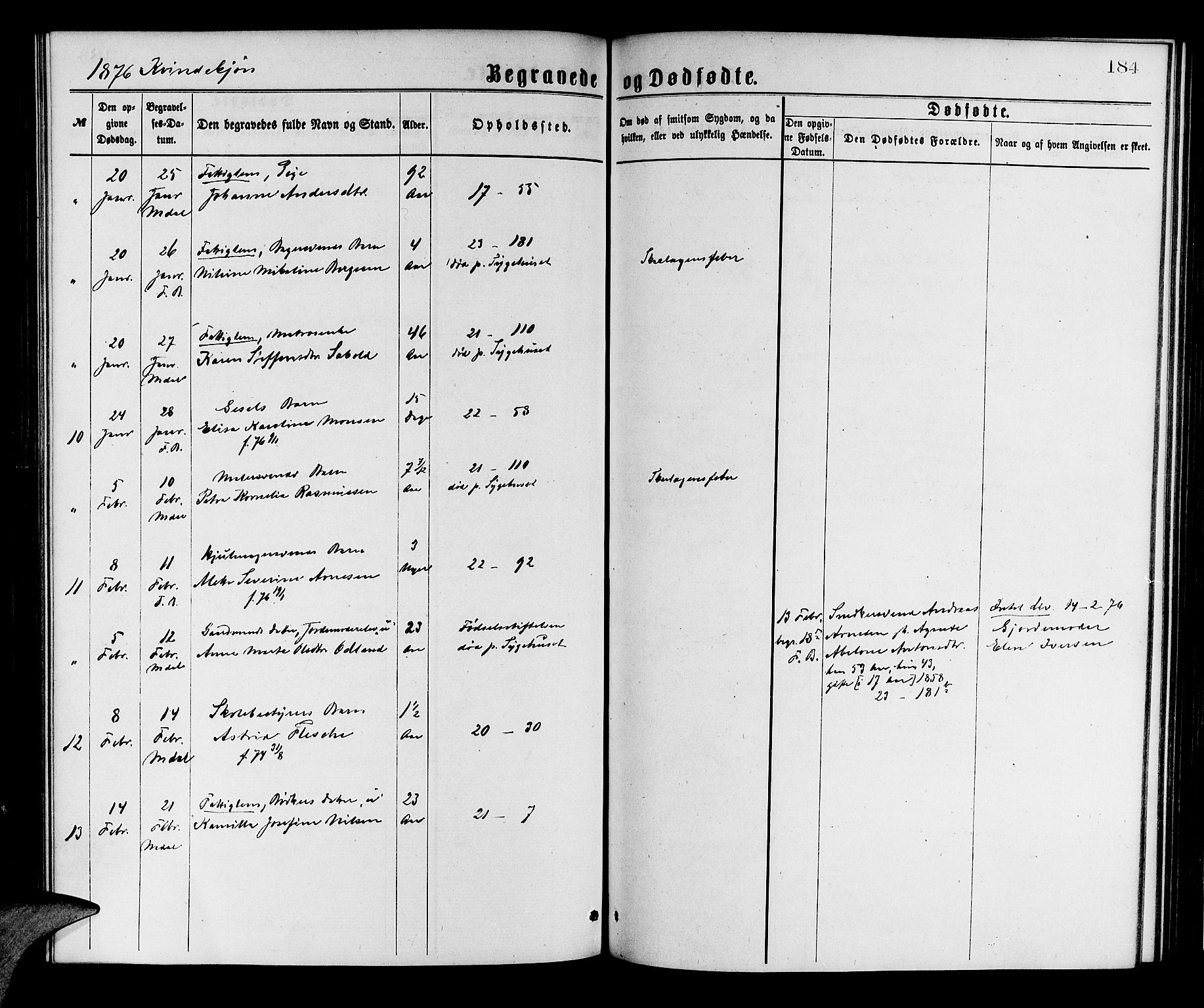 Korskirken sokneprestembete, AV/SAB-A-76101/H/Hab: Parish register (copy) no. E 3, 1871-1883, p. 184