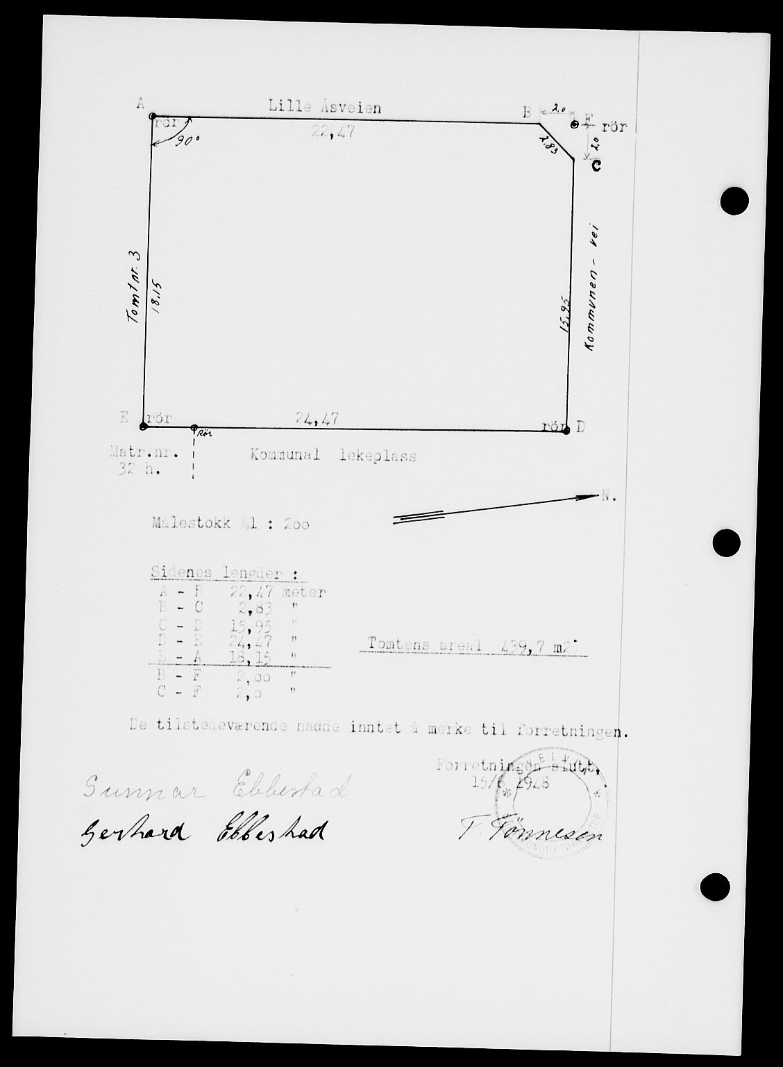 Holmestrand sorenskriveri, AV/SAKO-A-67/G/Ga/Gaa/L0064: Mortgage book no. A-64, 1948-1948, Diary no: : 1362/1948