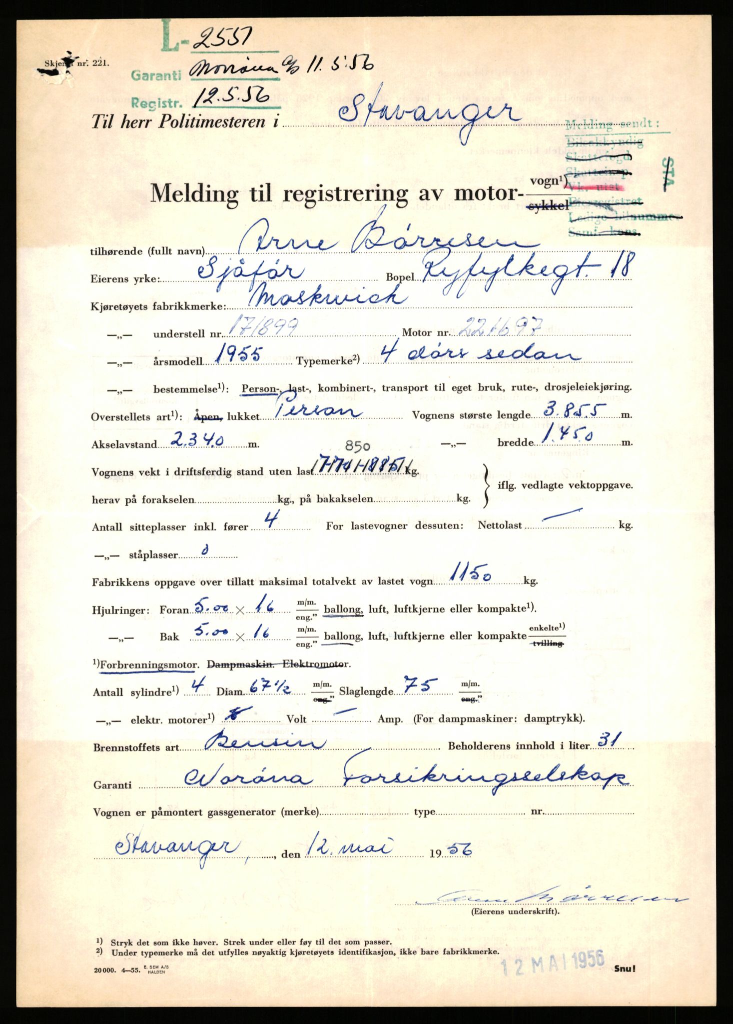 Stavanger trafikkstasjon, AV/SAST-A-101942/0/F/L0008: L-2550 - L-2999, 1930-1971, p. 5