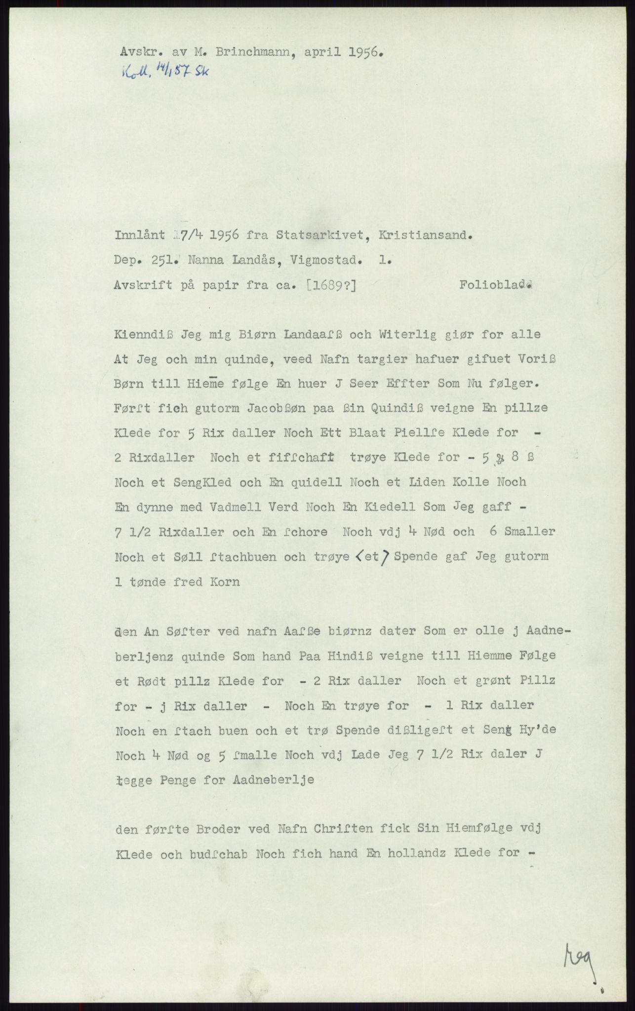 Samlinger til kildeutgivelse, Diplomavskriftsamlingen, AV/RA-EA-4053/H/Ha, p. 1928