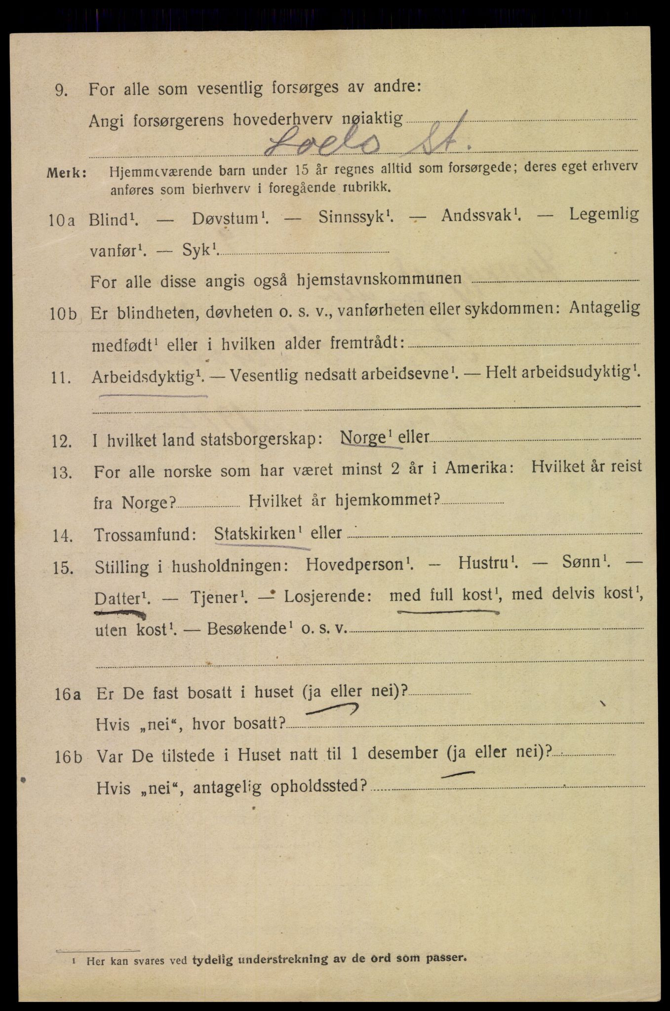 SAK, 1920 census for Flekkefjord, 1920, p. 3423