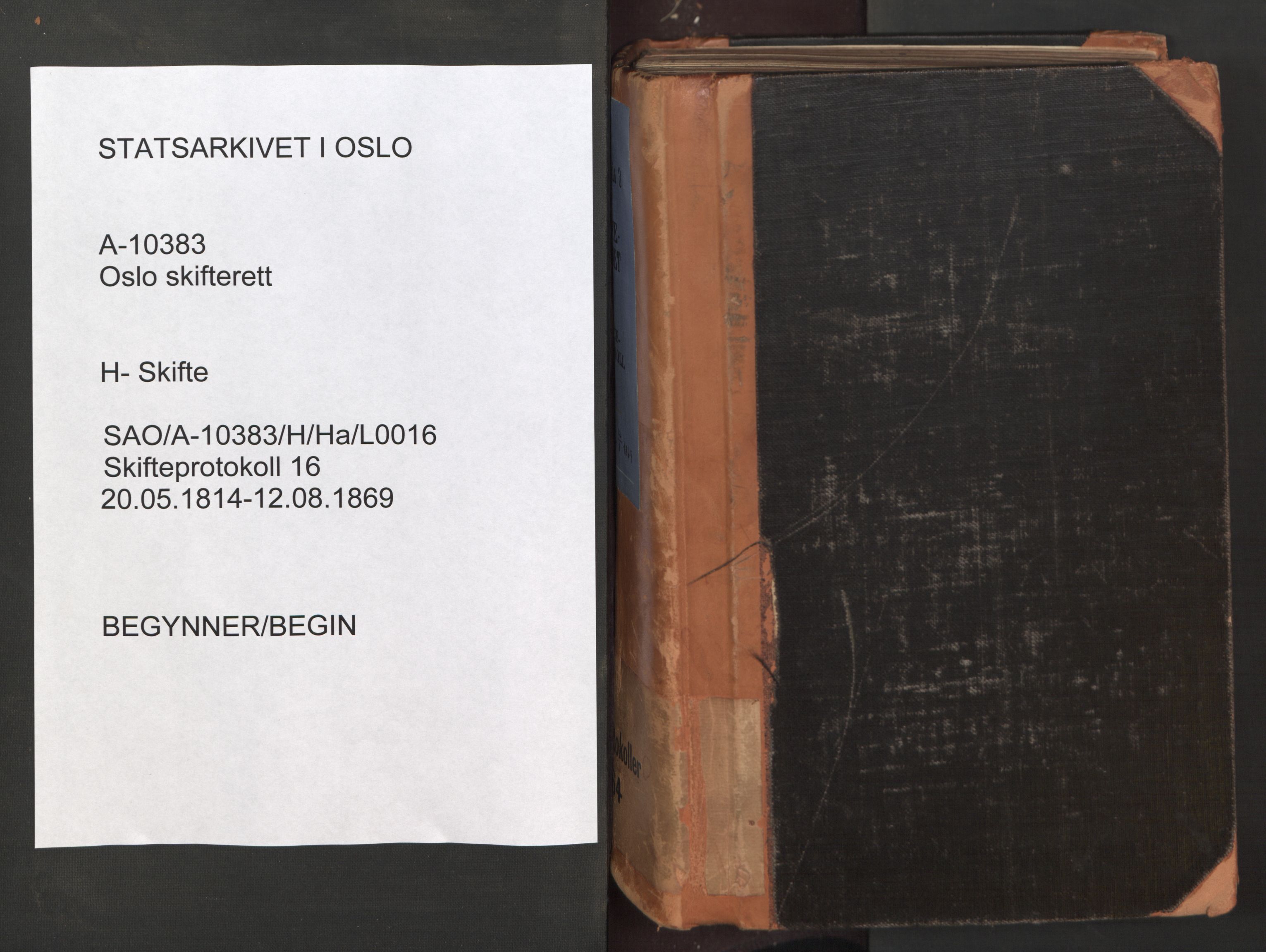 Oslo skifterett, AV/SAO-A-10383/H/Ha/L0016: Skifteprotokoll, 1814-1869