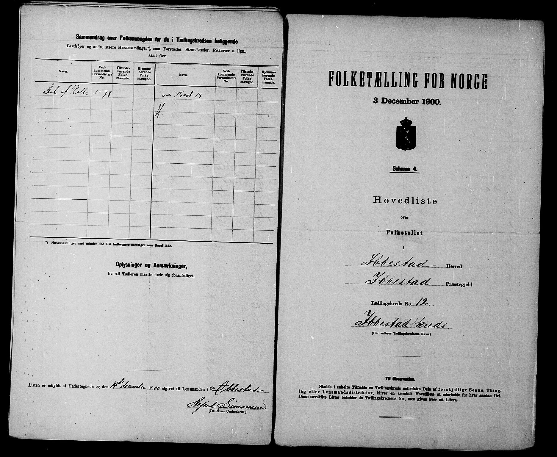 SATØ, 1900 census for Ibestad, 1900, p. 26