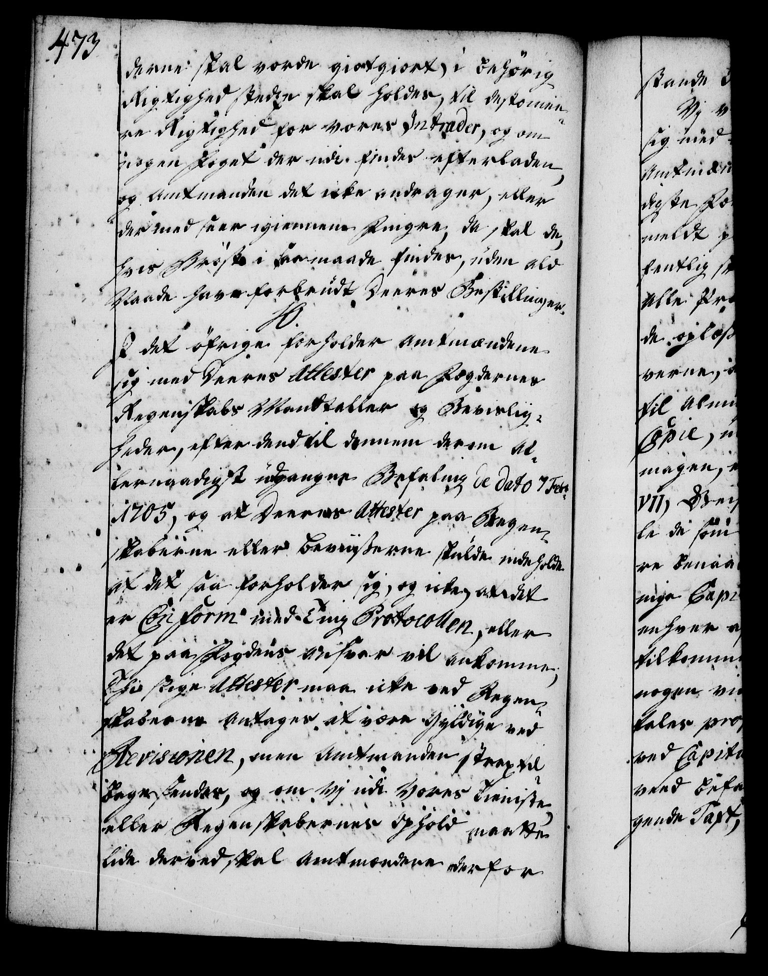 Rentekammeret, Kammerkanselliet, RA/EA-3111/G/Gg/Gga/L0004: Norsk ekspedisjonsprotokoll med register (merket RK 53.4), 1734-1741, p. 473