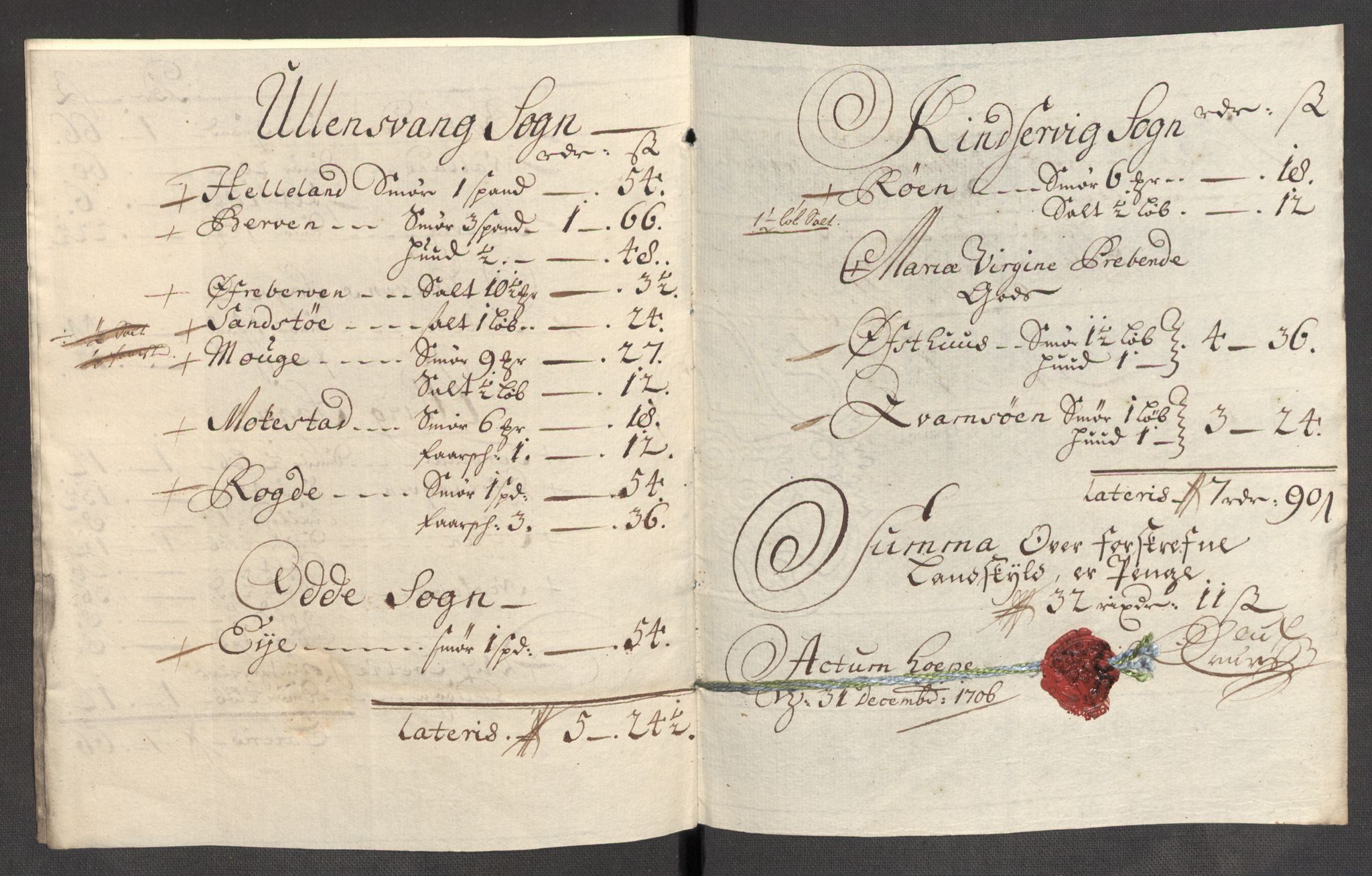 Rentekammeret inntil 1814, Reviderte regnskaper, Fogderegnskap, RA/EA-4092/R48/L2984: Fogderegnskap Sunnhordland og Hardanger, 1706-1707, p. 144