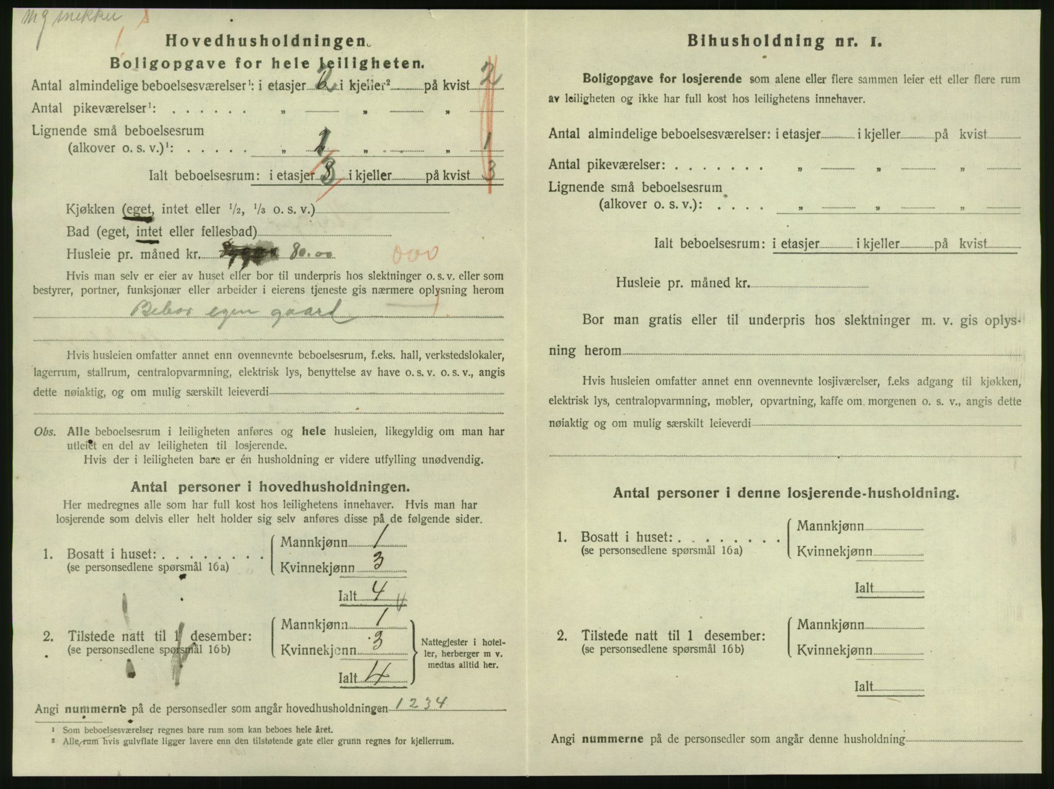 SAT, 1920 census for Steinkjer, 1920, p. 1433