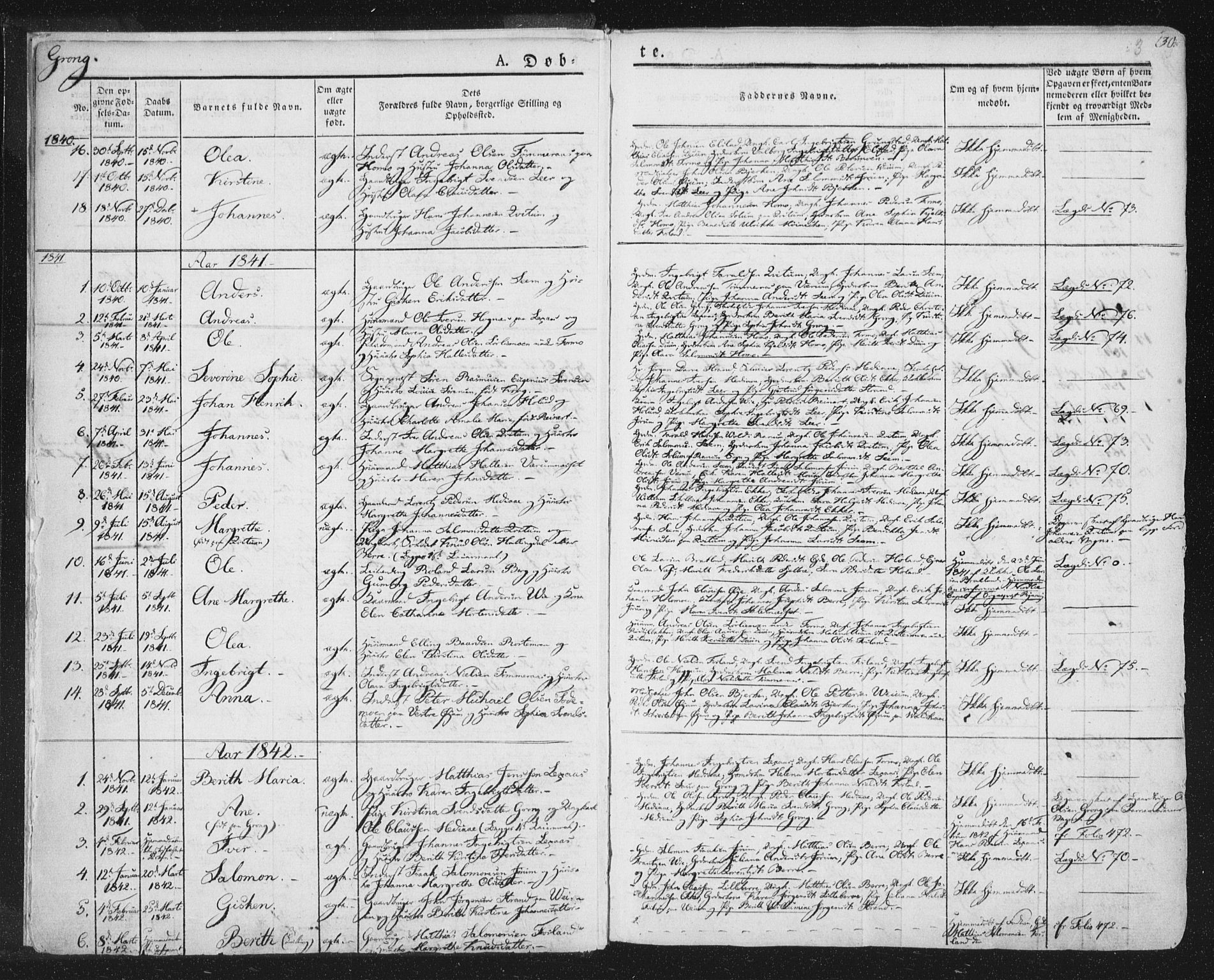 Ministerialprotokoller, klokkerbøker og fødselsregistre - Nord-Trøndelag, AV/SAT-A-1458/758/L0513: Parish register (official) no. 758A02 /1, 1839-1868, p. 3