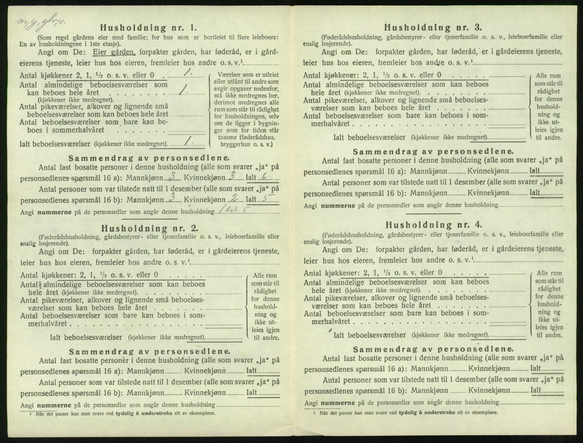 SAT, 1920 census for Aukra, 1920, p. 988