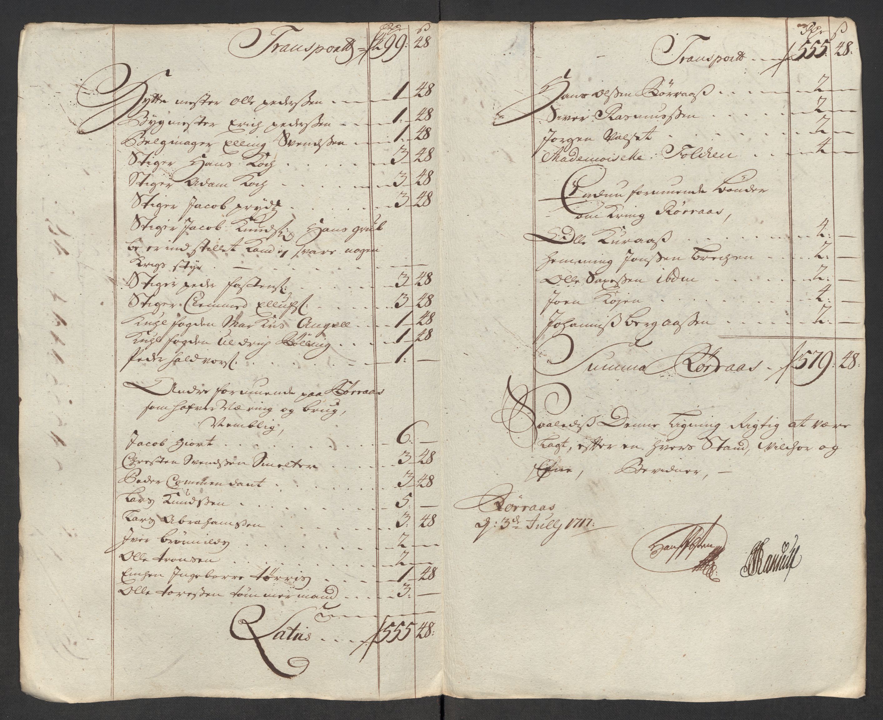 Rentekammeret inntil 1814, Reviderte regnskaper, Fogderegnskap, RA/EA-4092/R60/L3969: Fogderegnskap Orkdal og Gauldal, 1717, p. 386