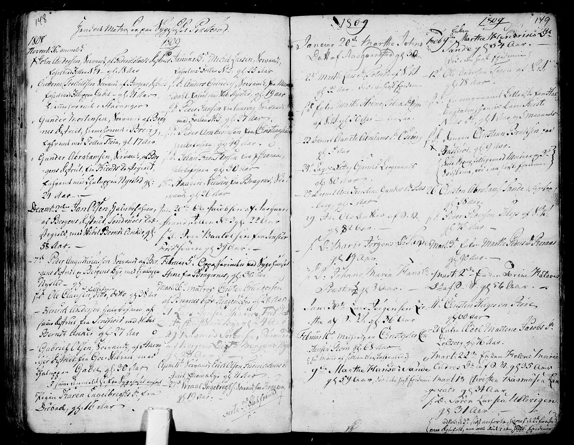 Sem kirkebøker, SAKO/A-5/F/Fb/L0003: Parish register (official) no. II 3, 1792-1814, p. 148-149