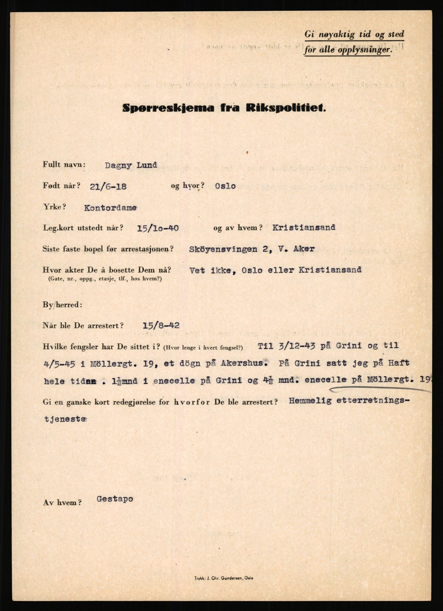 Rikspolitisjefen, AV/RA-S-1560/L/L0011: Lucassen, Oscar Fredrik - Moen, Olav, 1940-1945, p. 25