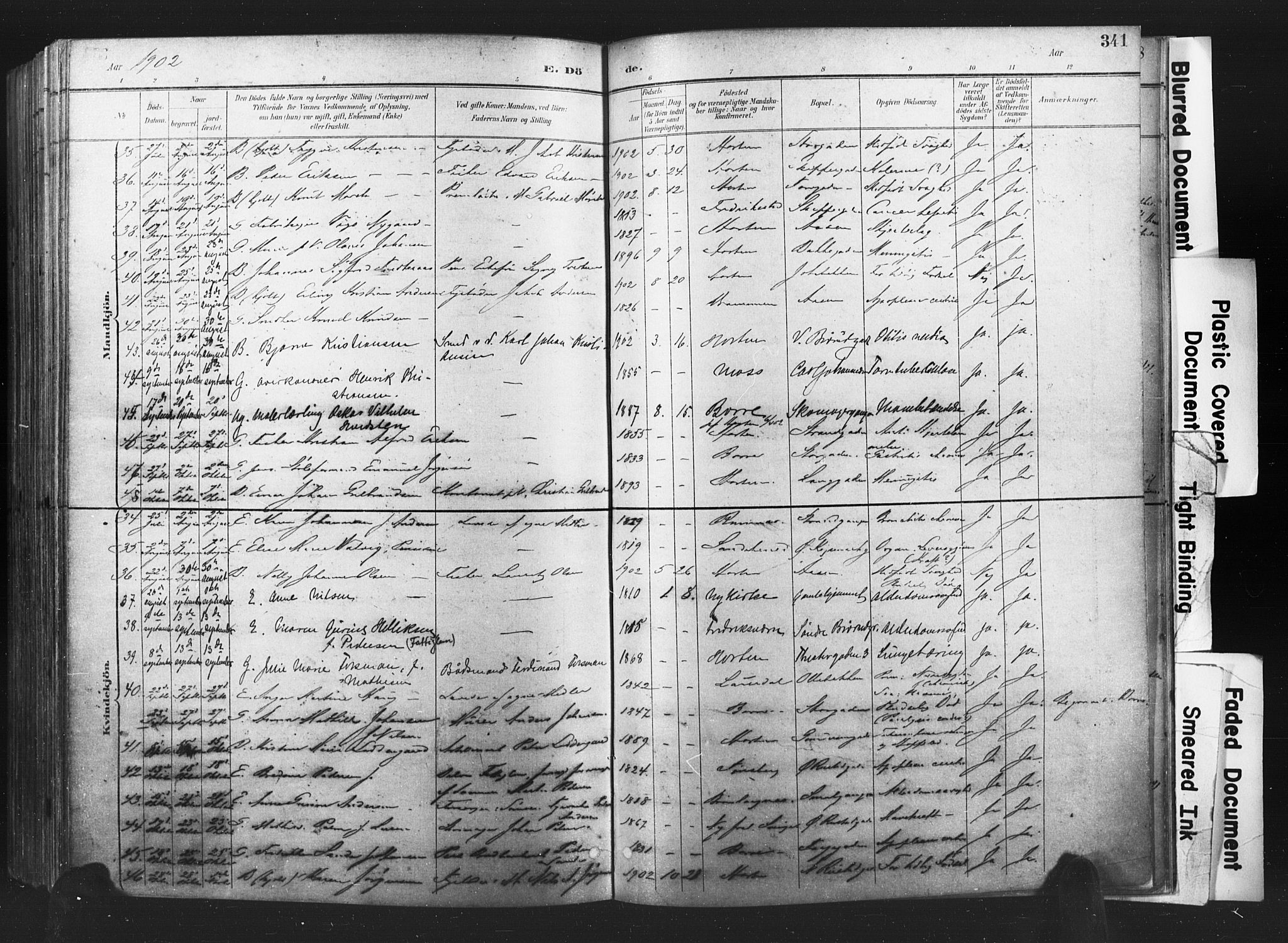 Horten kirkebøker, AV/SAKO-A-348/F/Fa/L0005: Parish register (official) no. 5, 1896-1904, p. 341