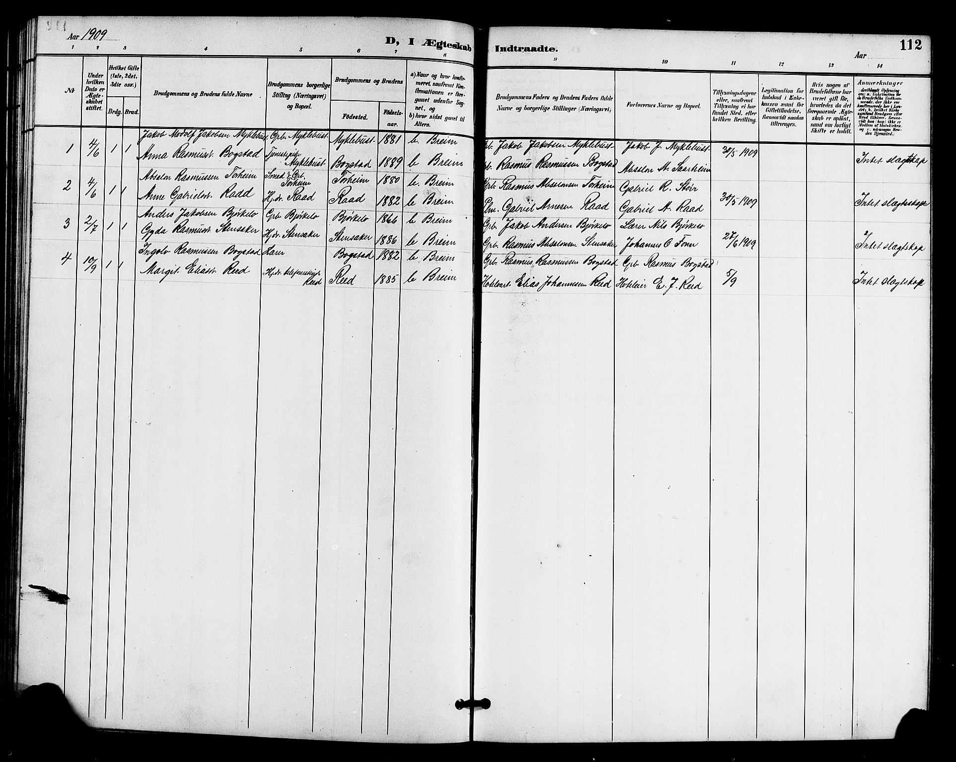 Gloppen sokneprestembete, AV/SAB-A-80101/H/Hab/Habc/L0002: Parish register (copy) no. C 2, 1896-1910, p. 112