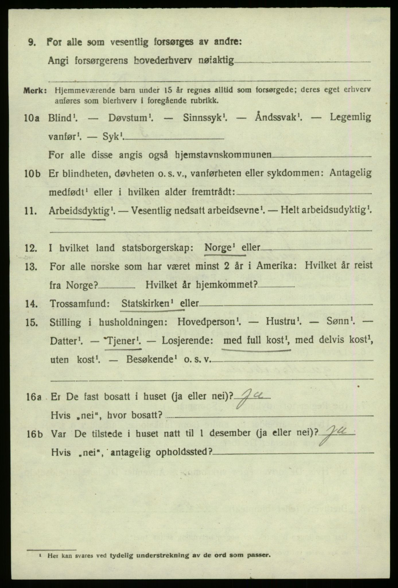 SAB, 1920 census for Modalen, 1920, p. 1373