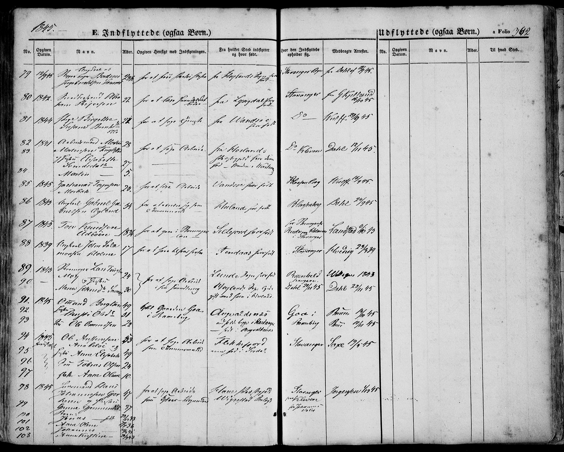 Domkirken sokneprestkontor, SAST/A-101812/001/30/30BA/L0016: Parish register (official) no. A 15, 1844-1854, p. 362