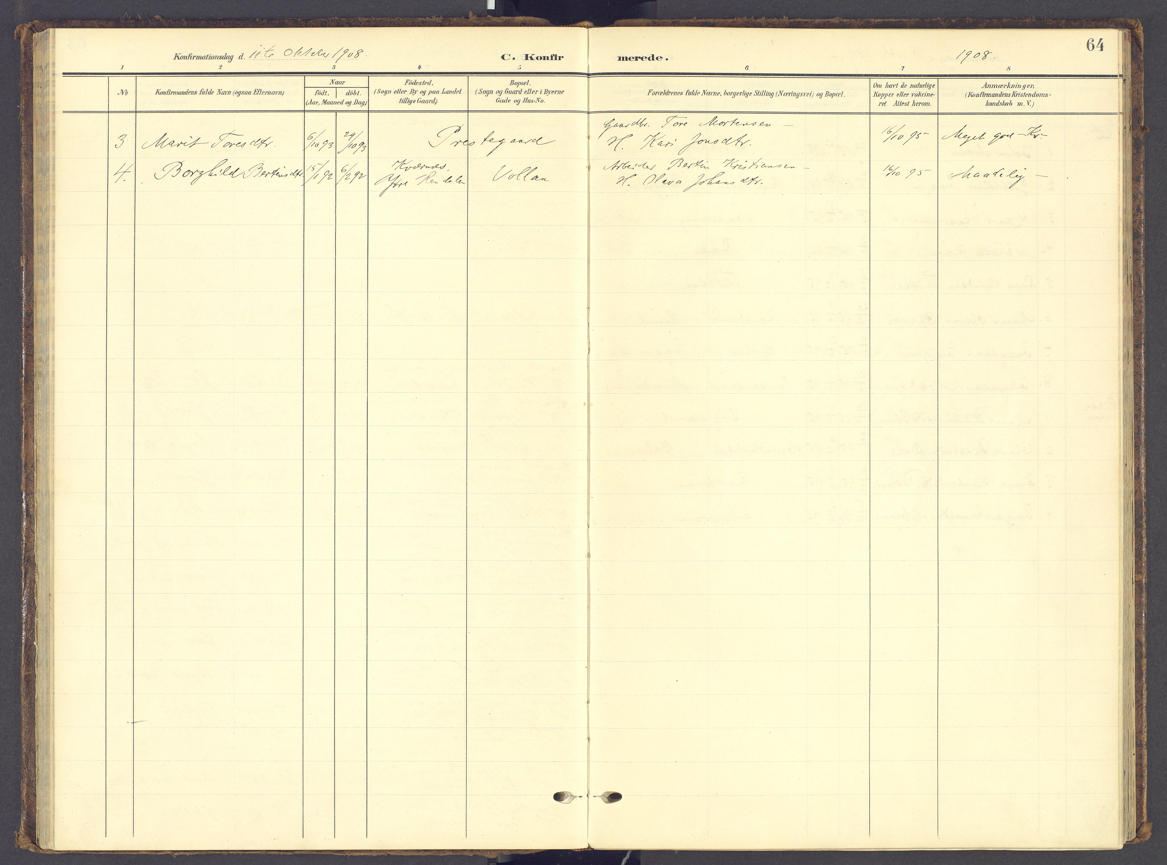 Tynset prestekontor, AV/SAH-PREST-058/H/Ha/Haa/L0028: Parish register (official) no. 28, 1902-1929, p. 64