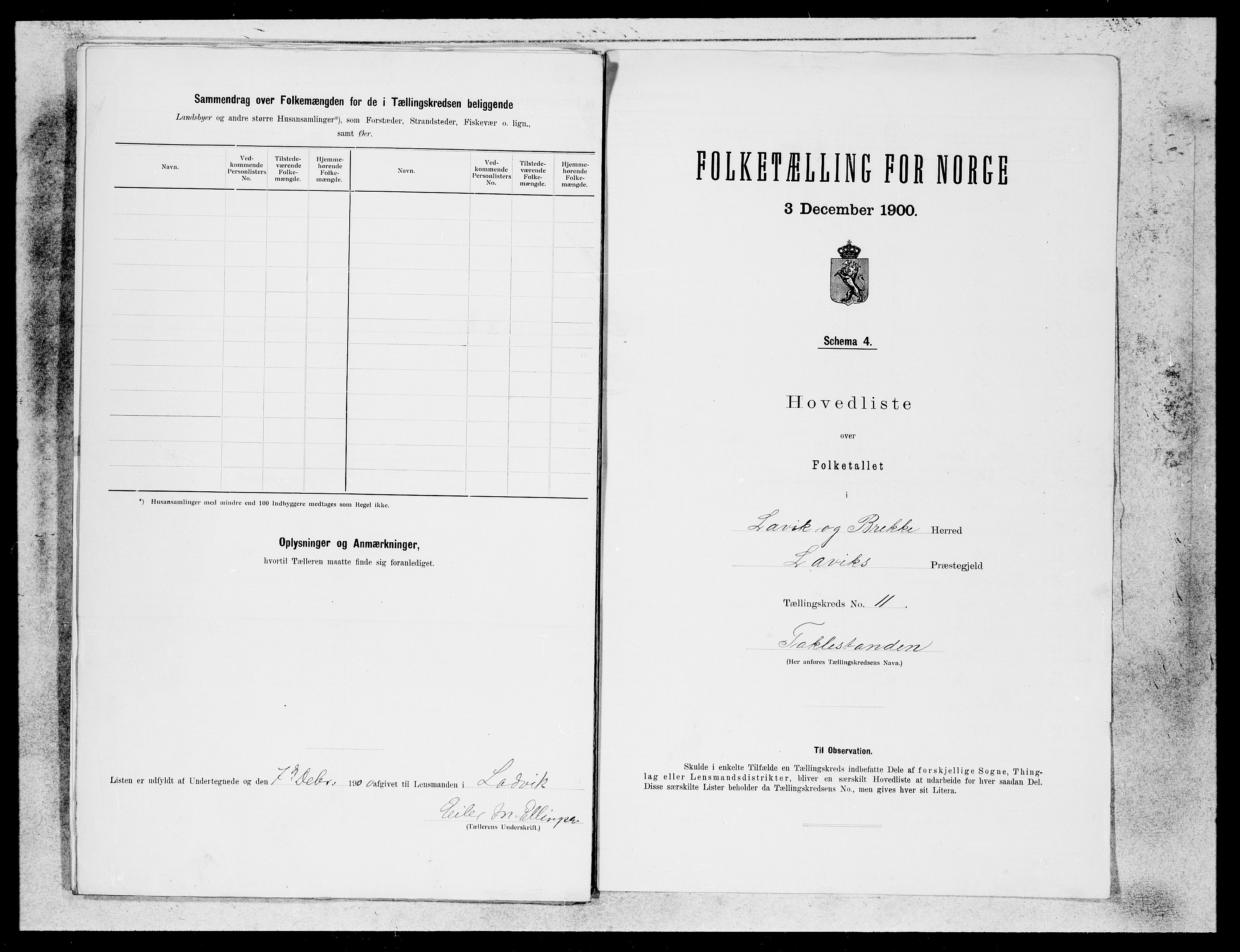 SAB, 1900 census for Lavik og Brekke, 1900, p. 22