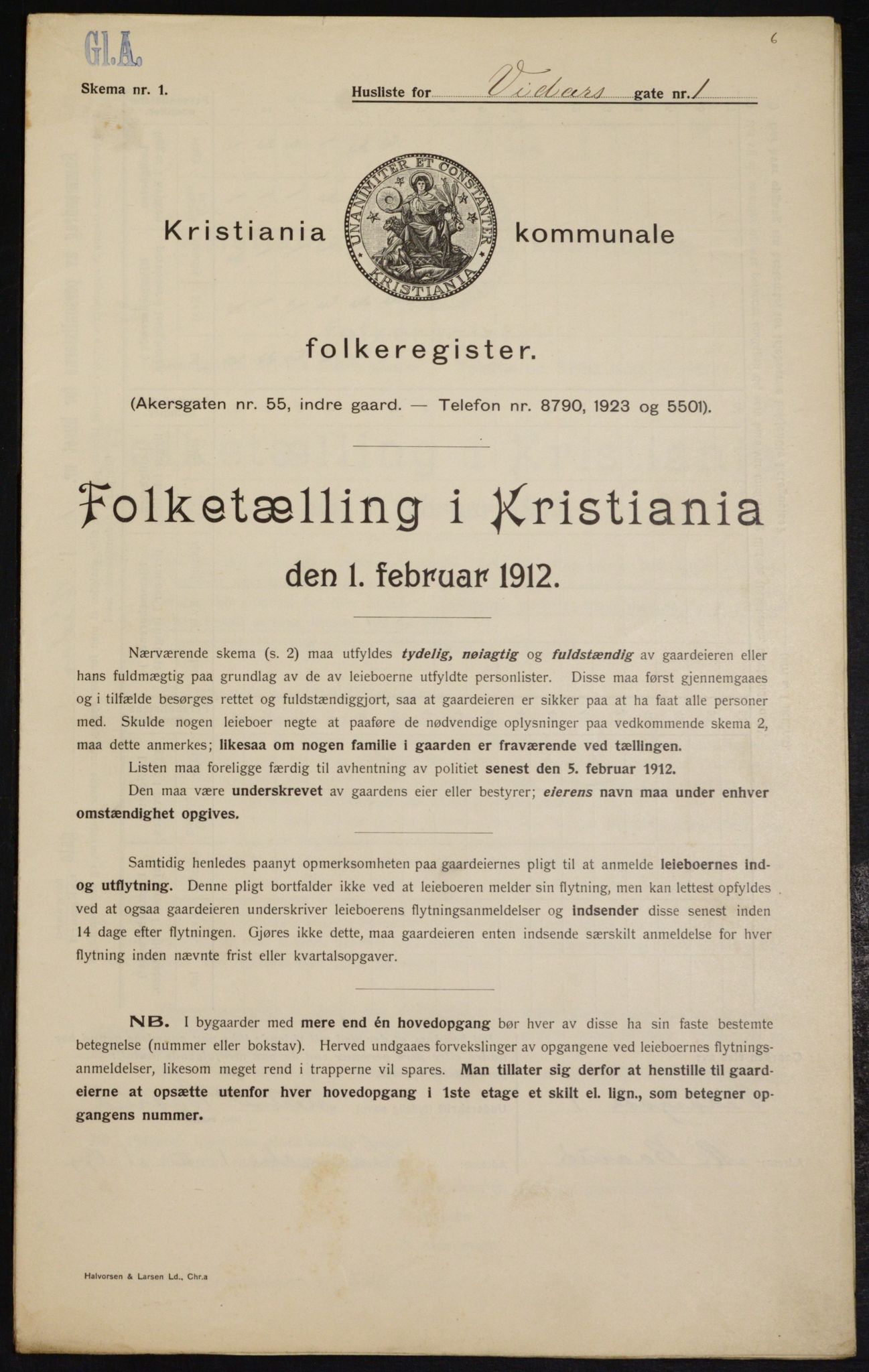 OBA, Municipal Census 1912 for Kristiania, 1912, p. 123533