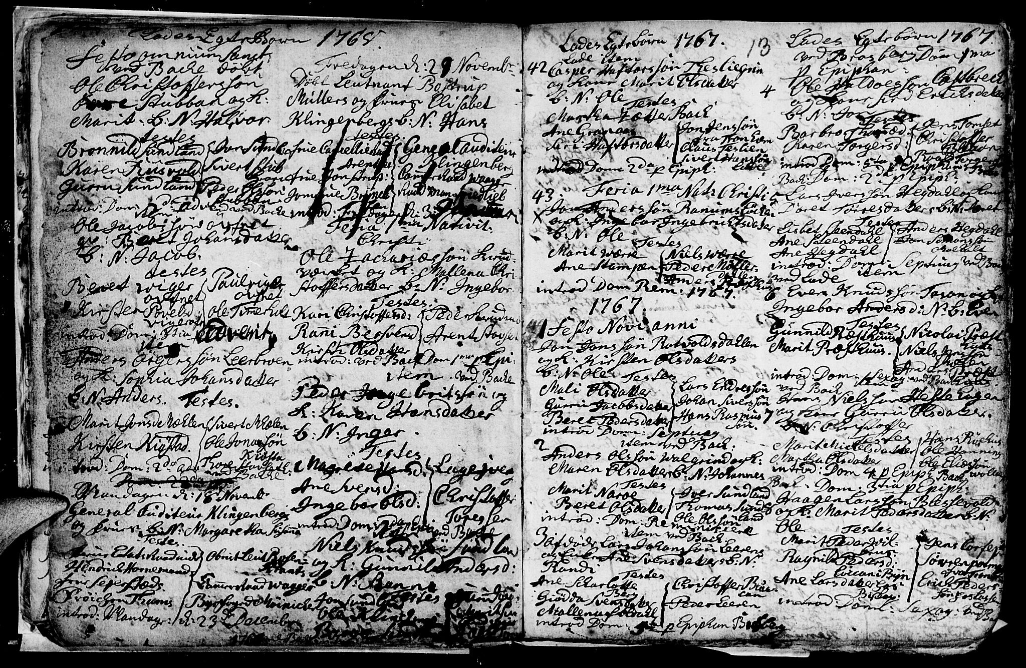 Ministerialprotokoller, klokkerbøker og fødselsregistre - Sør-Trøndelag, SAT/A-1456/606/L0305: Parish register (copy) no. 606C01, 1757-1819, p. 13