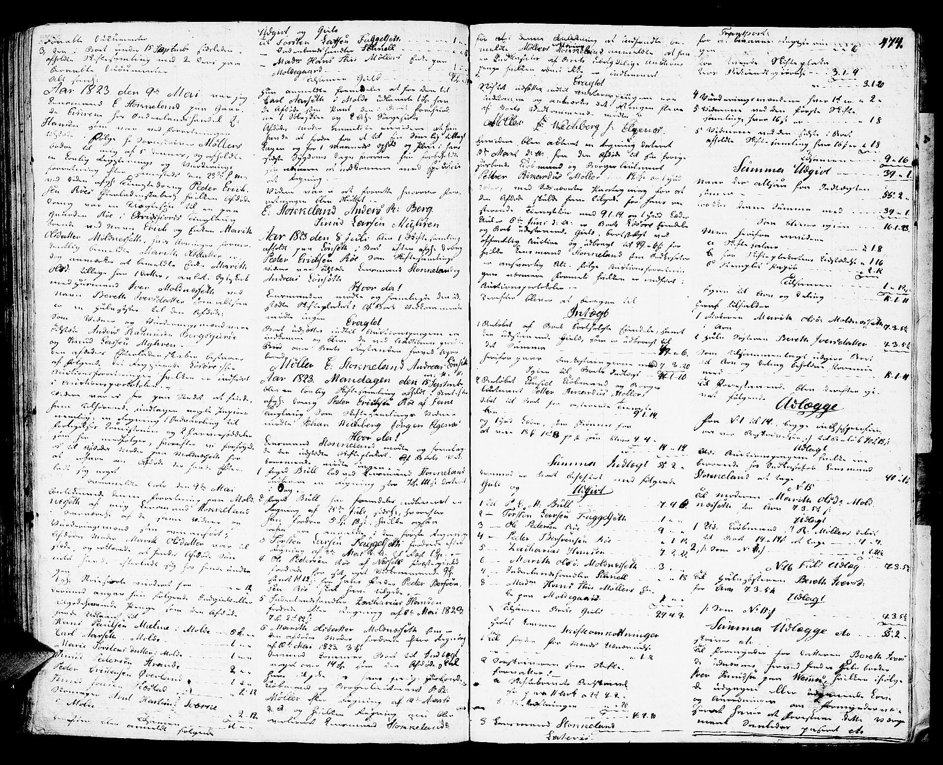 Romsdal sorenskriveri, AV/SAT-A-4149/1/3/3A/L0015: Skifteutlodnings Protokoll 1, 1821-1823, p. 474