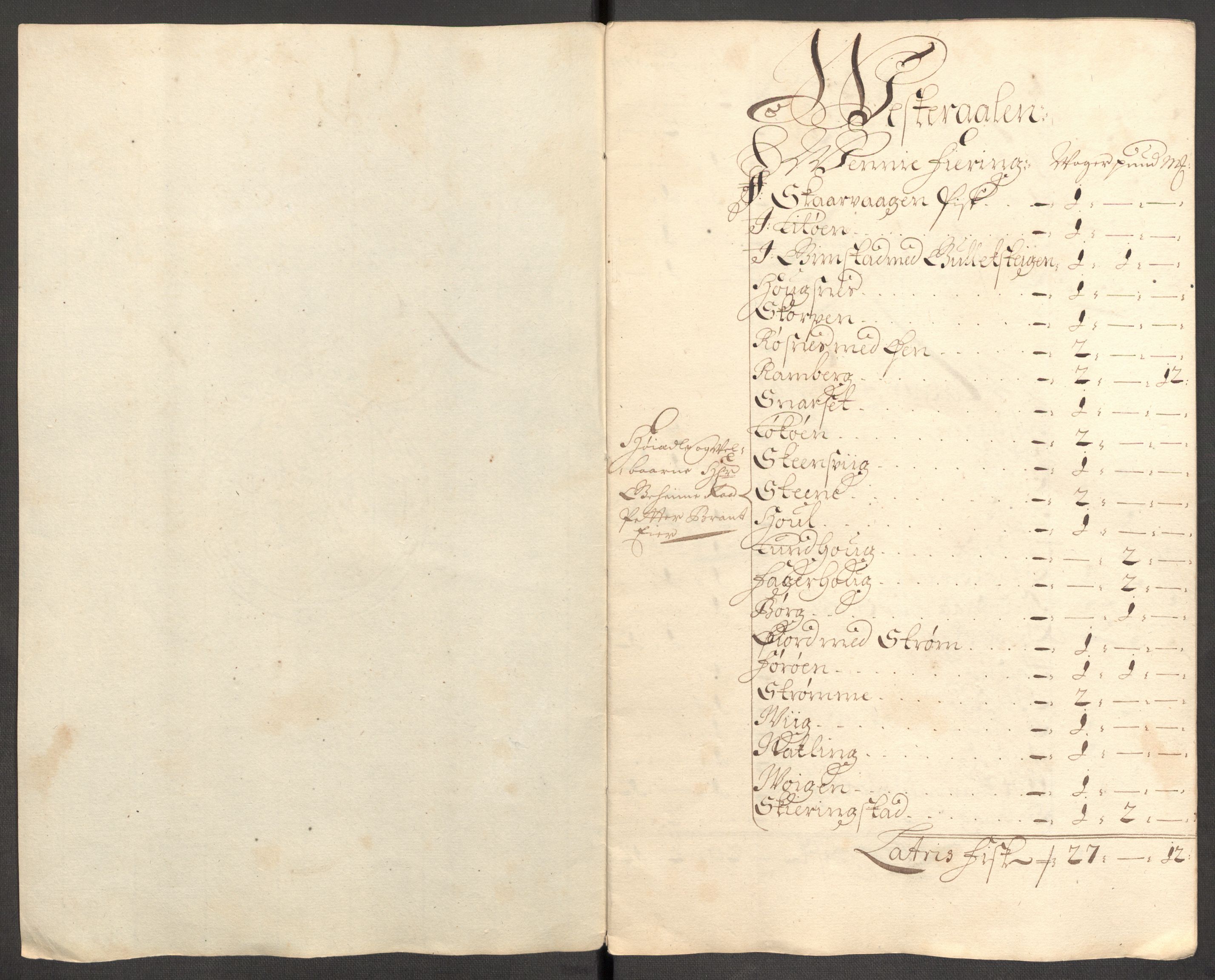 Rentekammeret inntil 1814, Reviderte regnskaper, Fogderegnskap, RA/EA-4092/R67/L4678: Fogderegnskap Vesterålen, Andenes og Lofoten, 1696-1708, p. 238