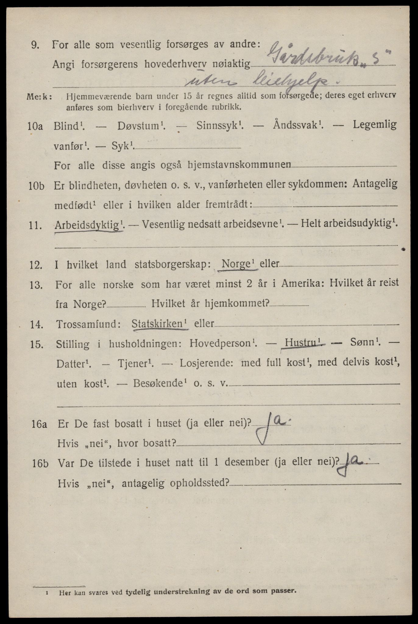 SAST, 1920 census for Håland, 1920, p. 7210