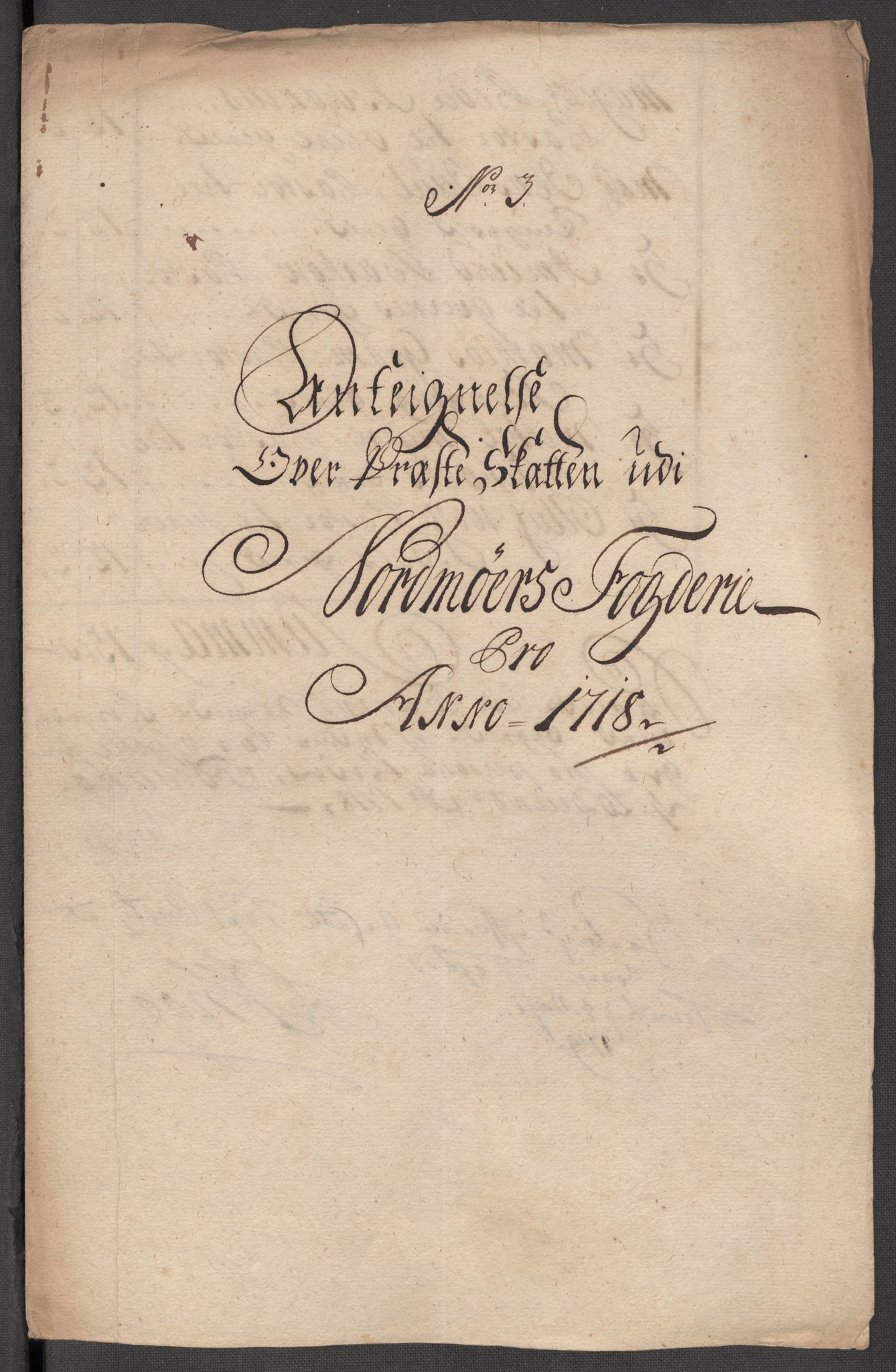 Rentekammeret inntil 1814, Reviderte regnskaper, Fogderegnskap, RA/EA-4092/R56/L3751: Fogderegnskap Nordmøre, 1718, p. 99