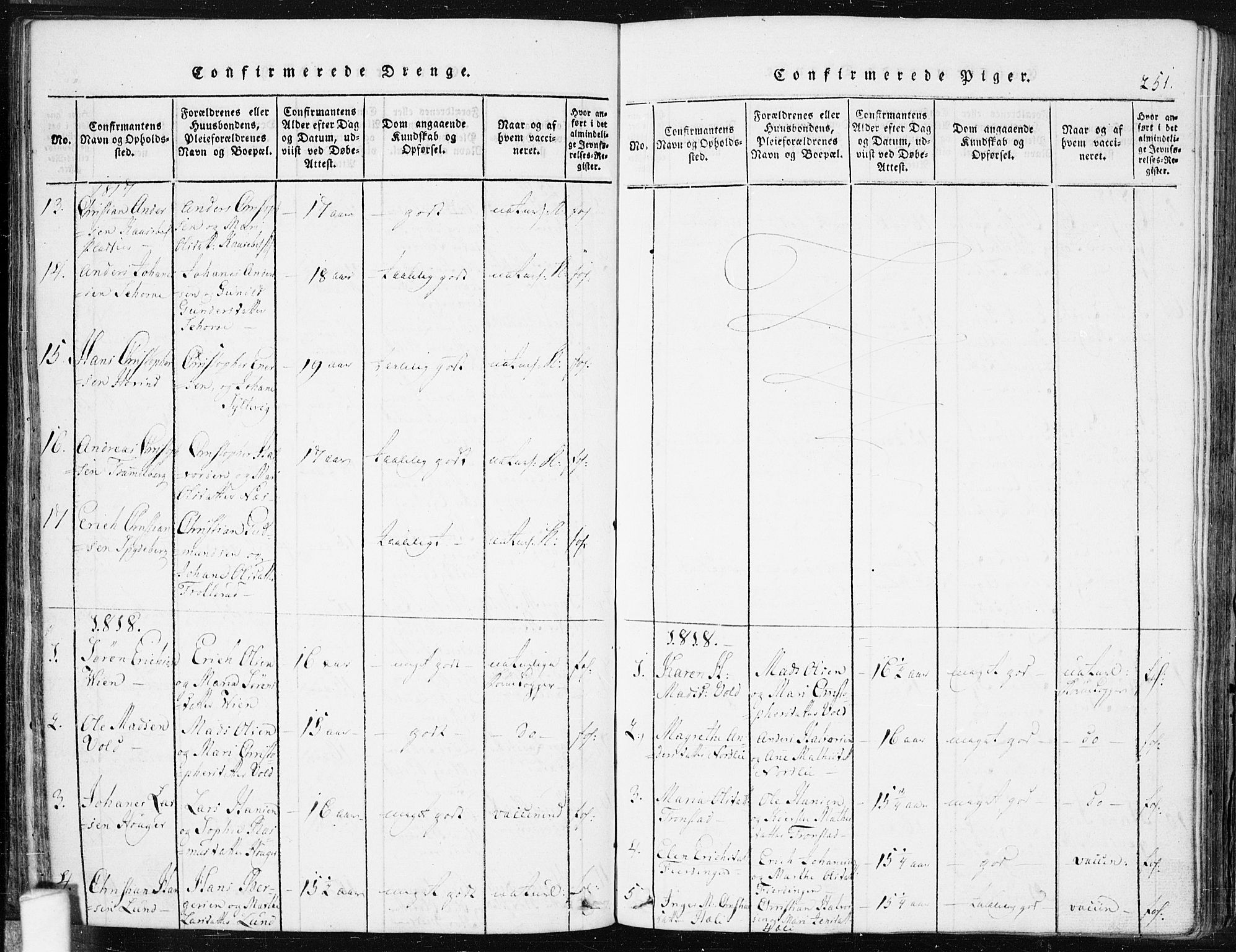 Spydeberg prestekontor Kirkebøker, AV/SAO-A-10924/F/Fa/L0004: Parish register (official) no. I 4, 1814-1841, p. 251