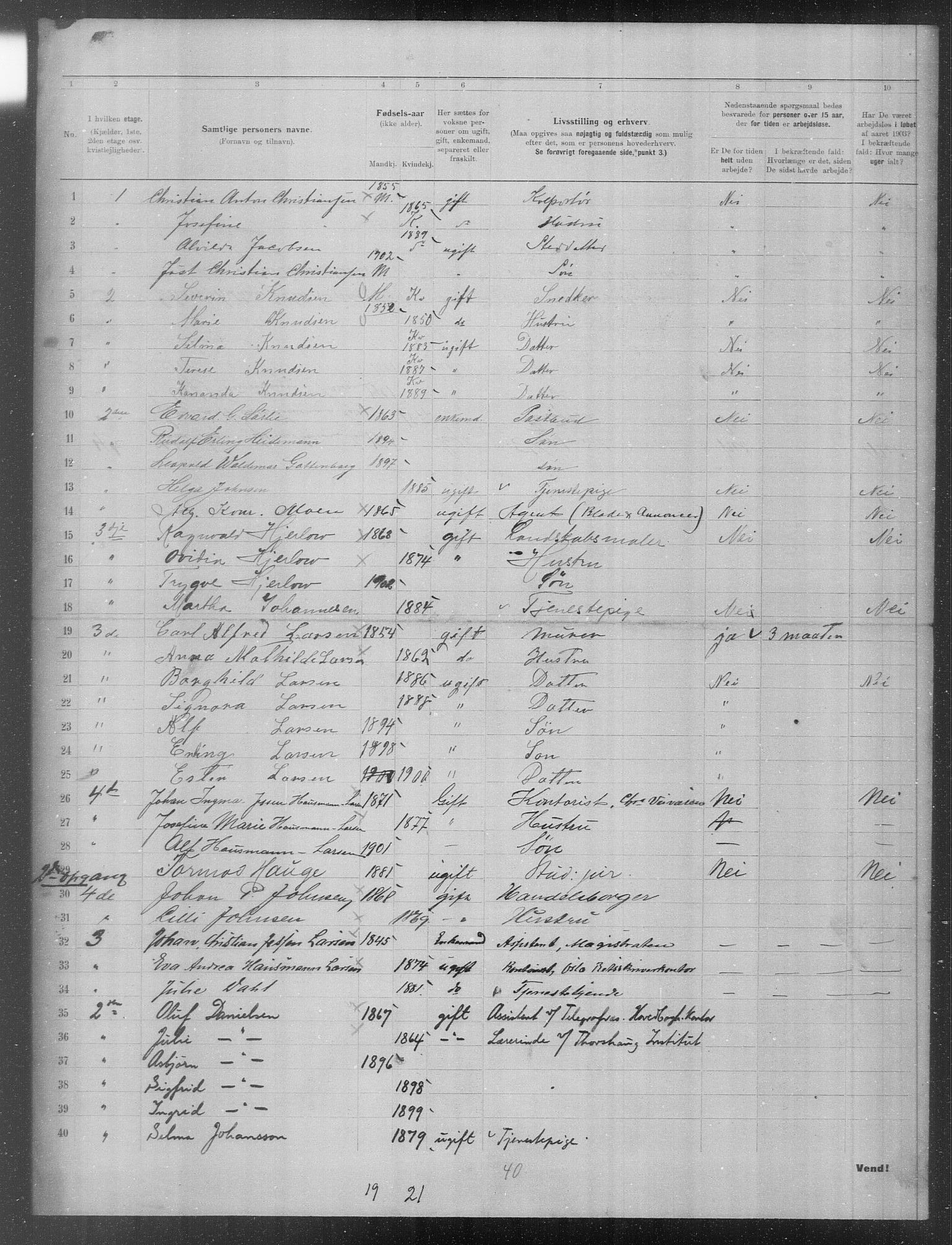 OBA, Municipal Census 1903 for Kristiania, 1903, p. 23788