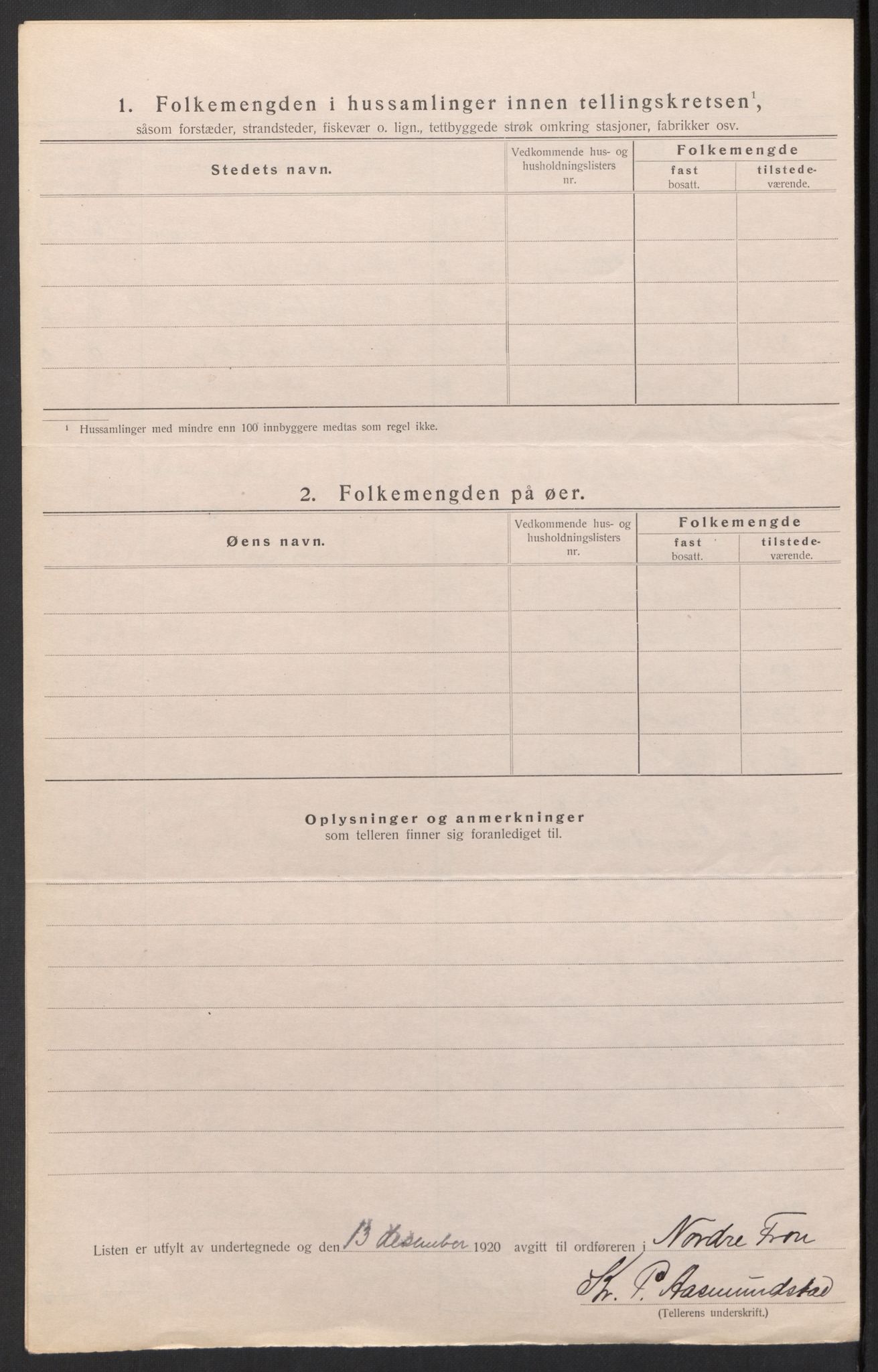 SAH, 1920 census for Nord-Fron, 1920, p. 14