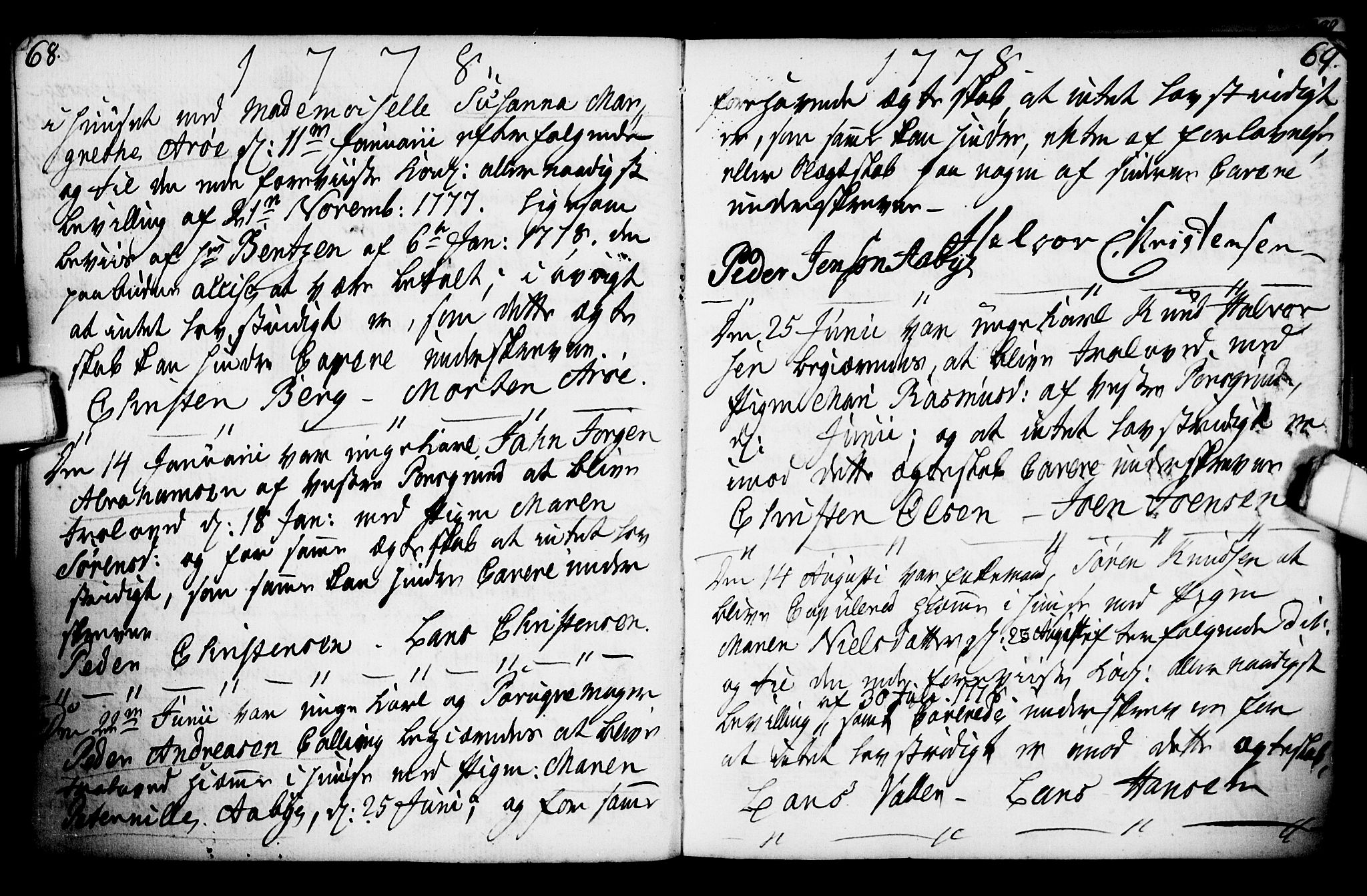Porsgrunn kirkebøker , SAKO/A-104/F/Fa/L0003: Parish register (official) no. 3, 1764-1814, p. 68-69