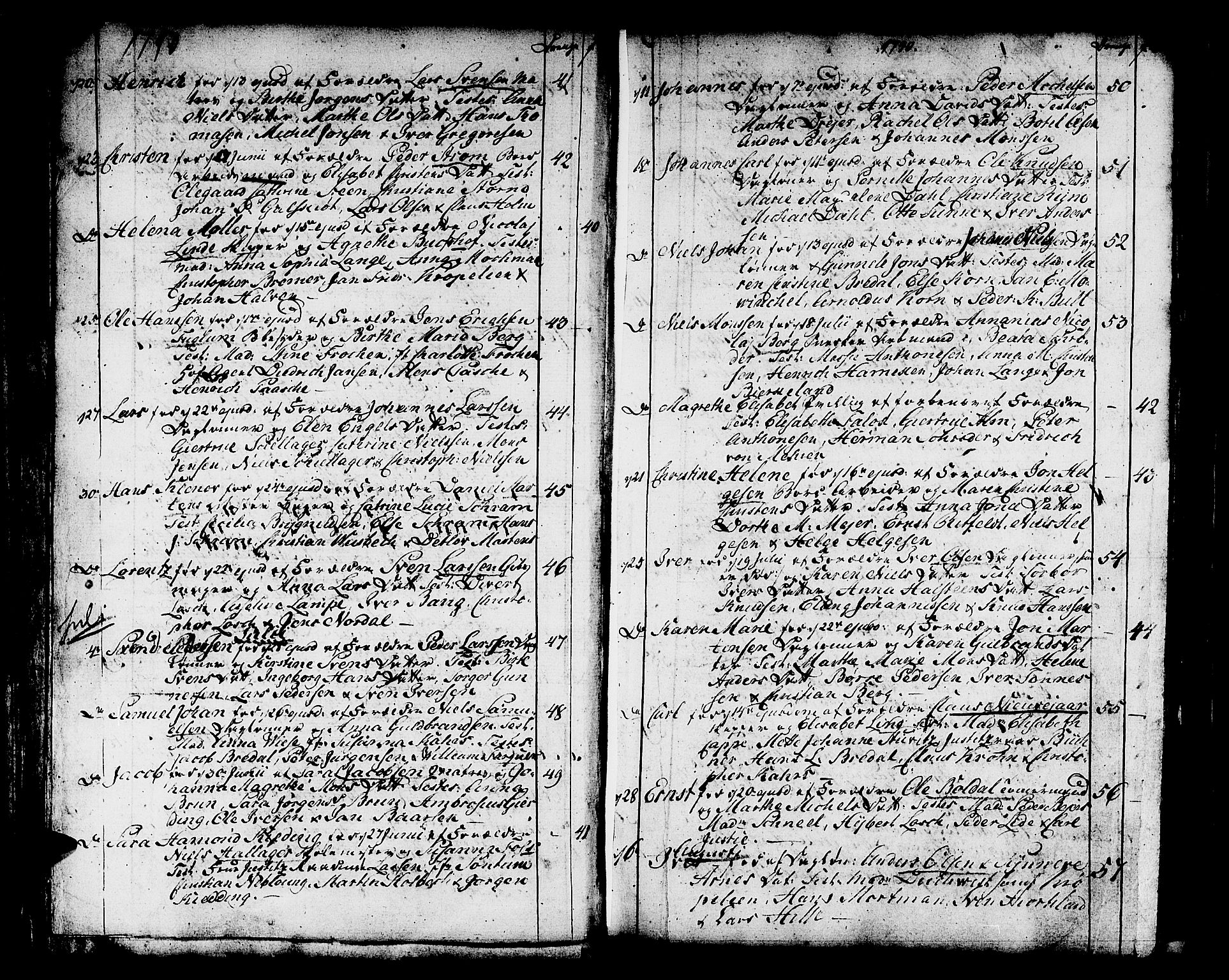 Domkirken sokneprestembete, AV/SAB-A-74801/H/Haa/L0004: Parish register (official) no. A 4, 1763-1820, p. 10-11