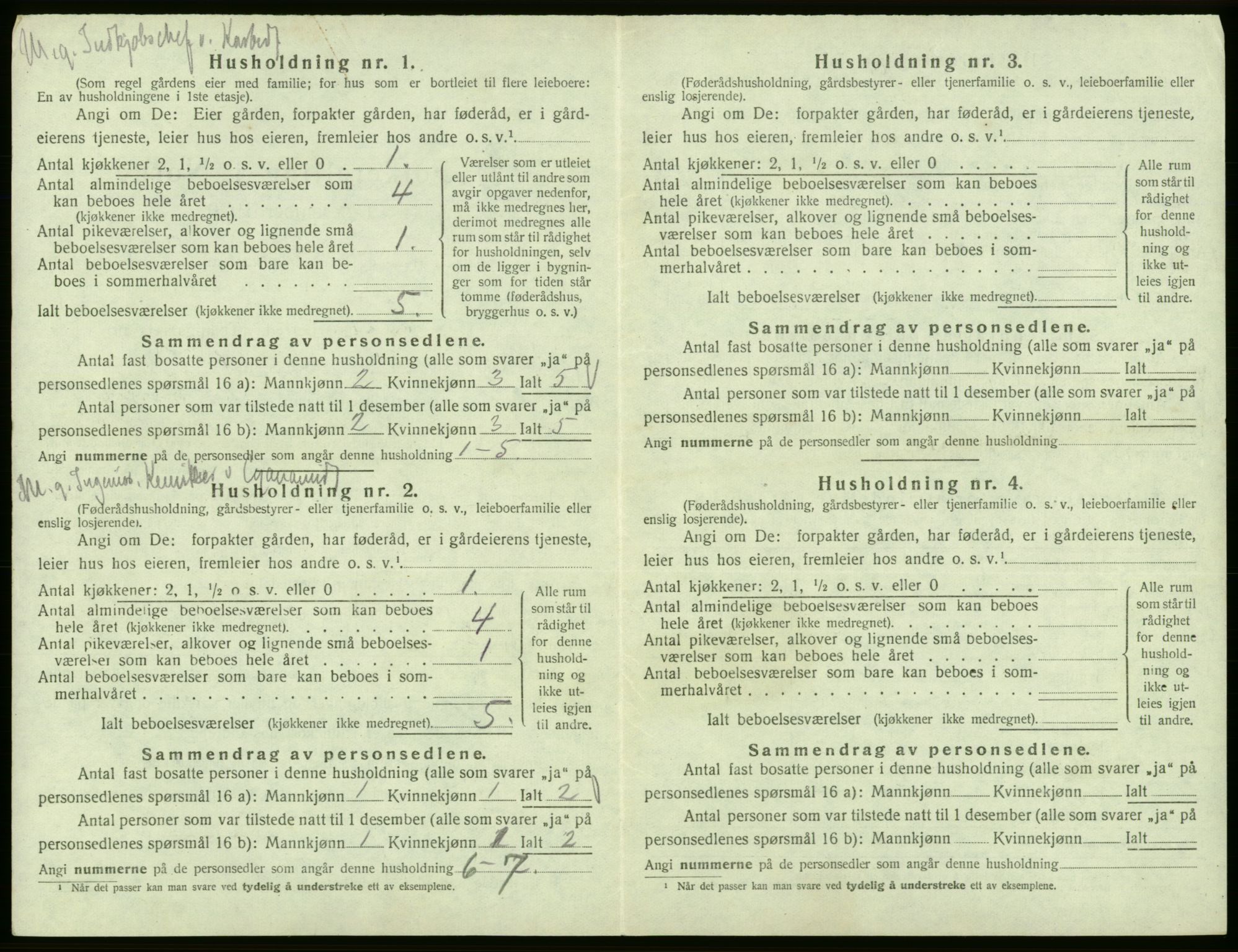 SAB, 1920 census for Odda, 1920, p. 713