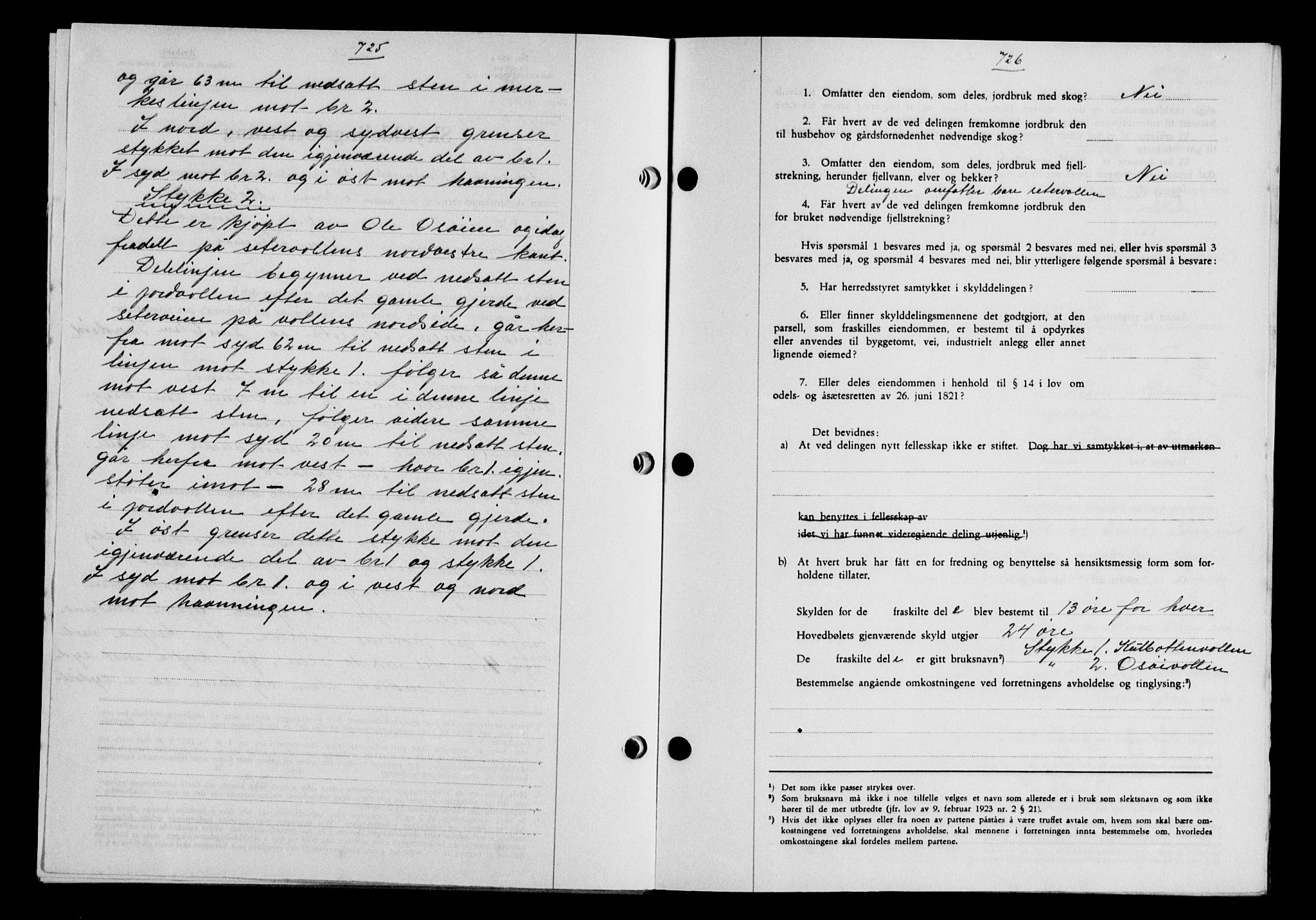 Gauldal sorenskriveri, SAT/A-0014/1/2/2C/L0048: Mortgage book no. 51-52, 1937-1938, p. 725-726, Diary no: : 1444/1937