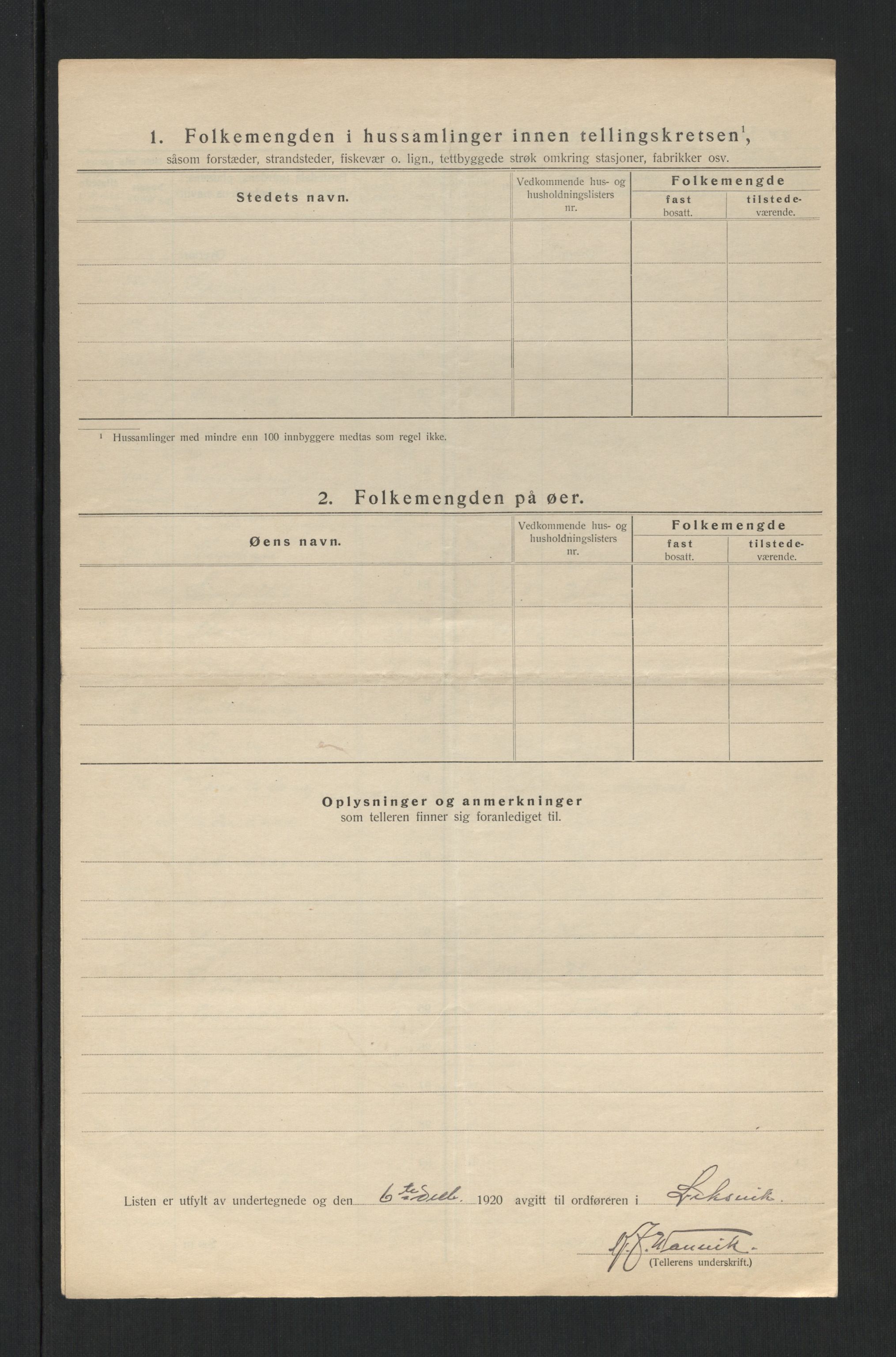 SAT, 1920 census for Leksvik, 1920, p. 35