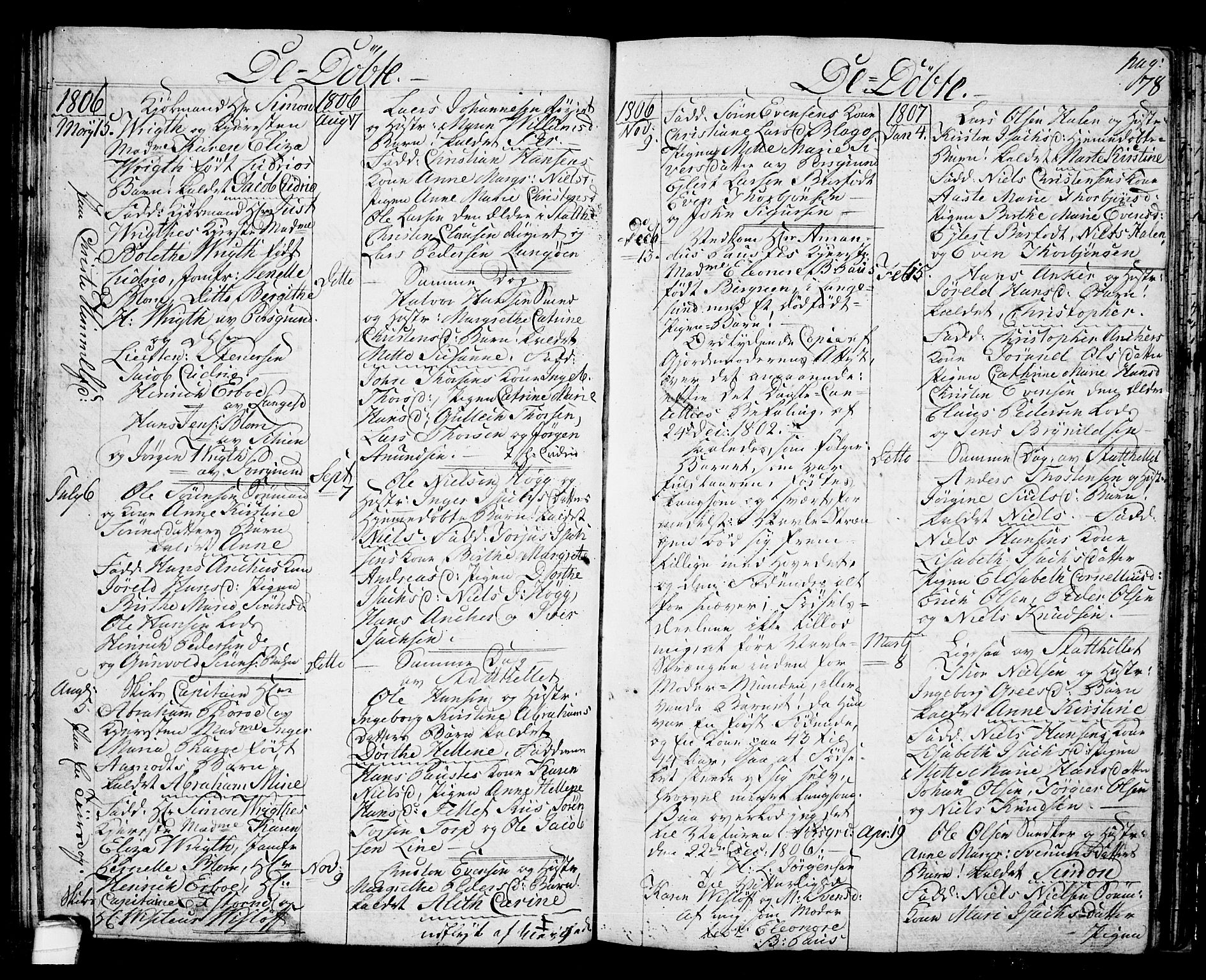Langesund kirkebøker, SAKO/A-280/G/Ga/L0002: Parish register (copy) no. 2, 1801-1815, p. 78