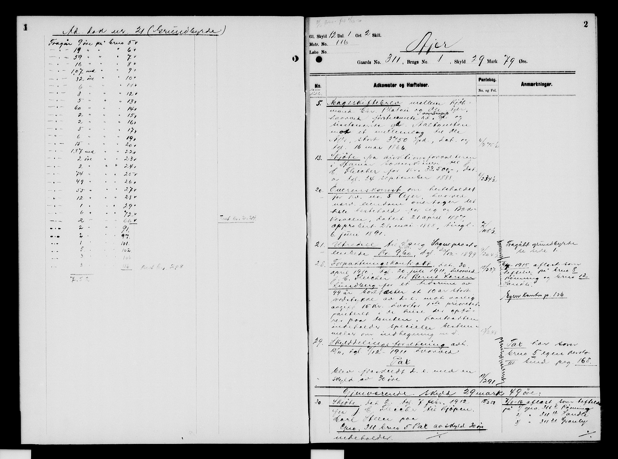 Nord-Hedmark sorenskriveri, SAH/TING-012/H/Ha/Had/Hadf/L0006: Mortgage register no. 4.6, 1924-1940, p. 1-2