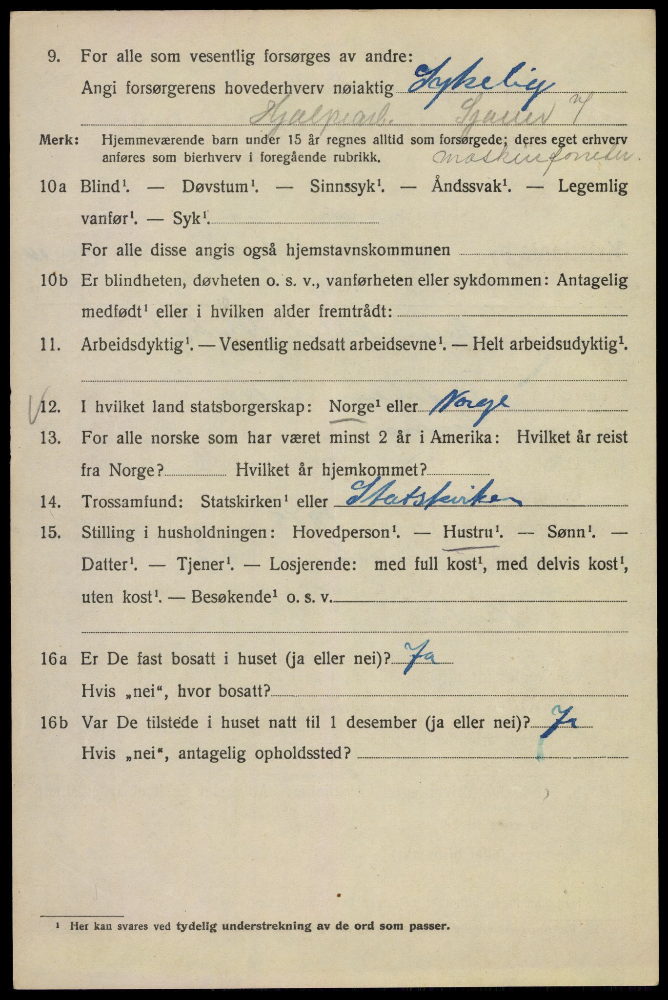 SAO, 1920 census for Kristiania, 1920, p. 642994