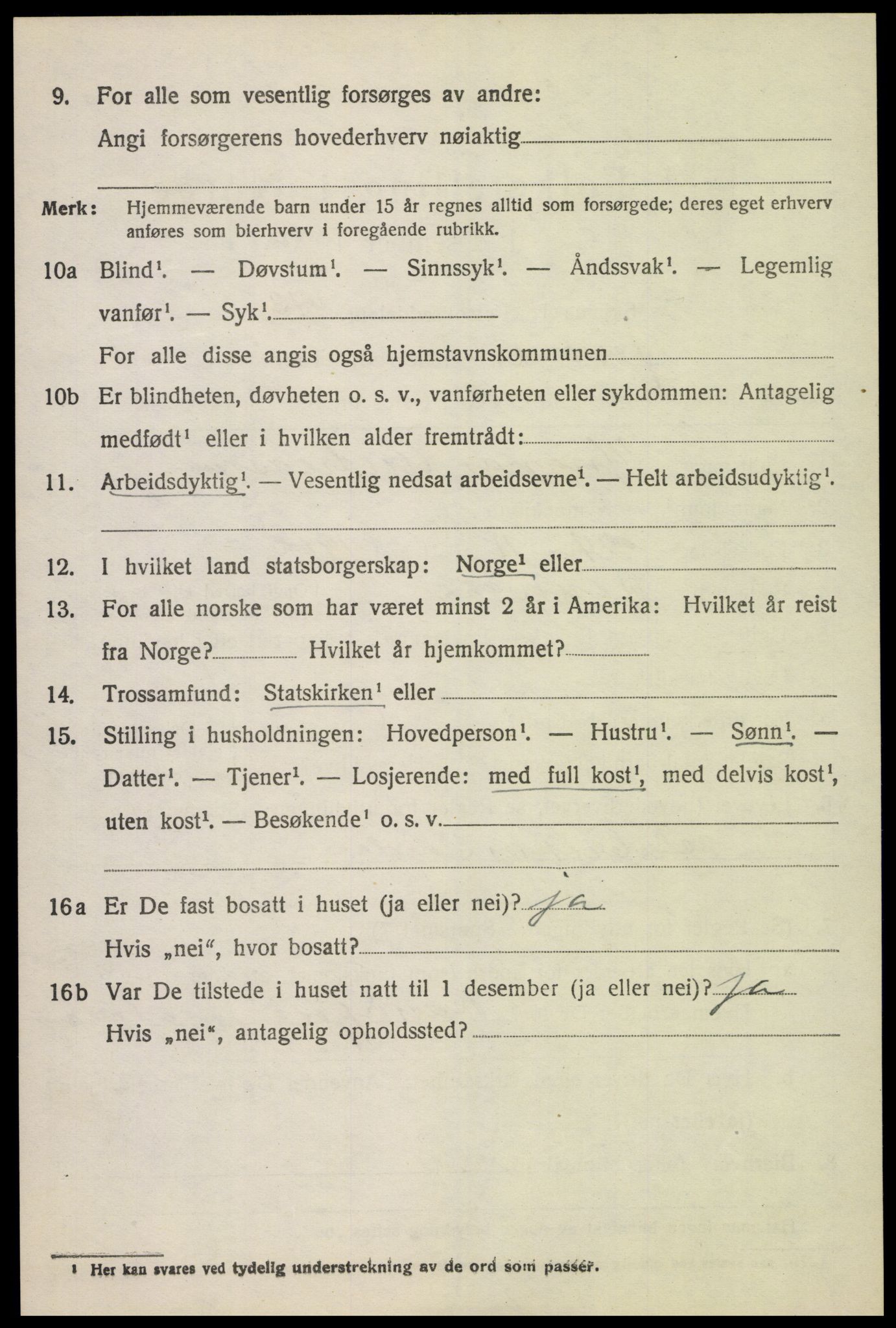 SAH, 1920 census for Jevnaker, 1920, p. 2230