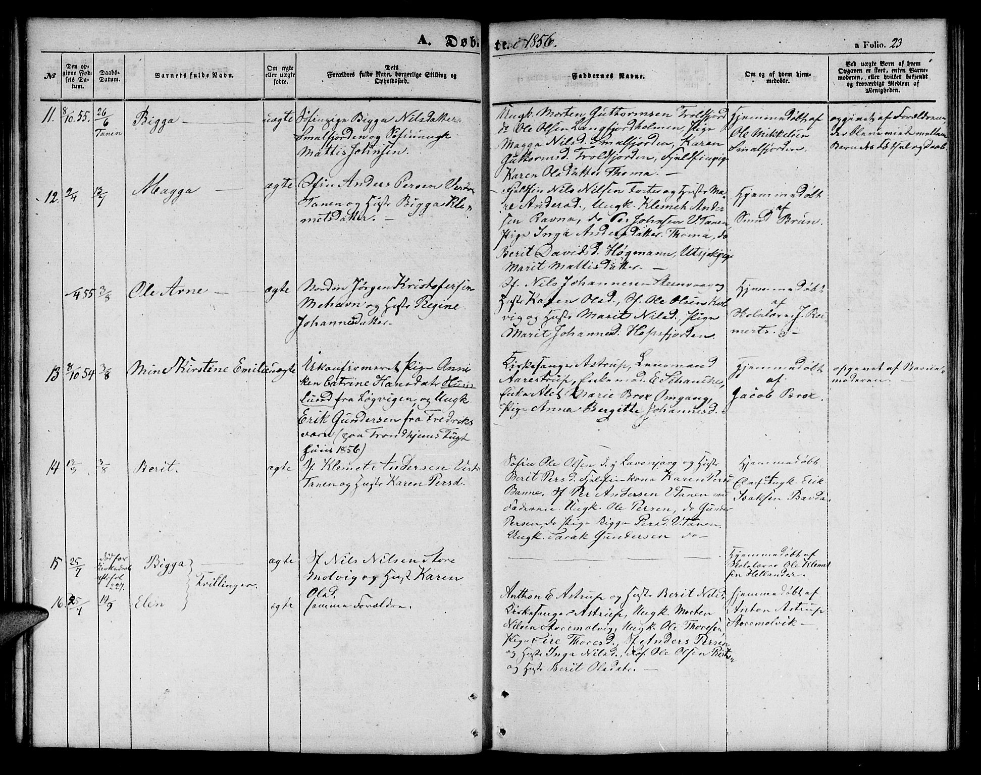 Tana sokneprestkontor, SATØ/S-1334/H/Hb/L0001klokker: Parish register (copy) no. 1 /1, 1853-1867, p. 23