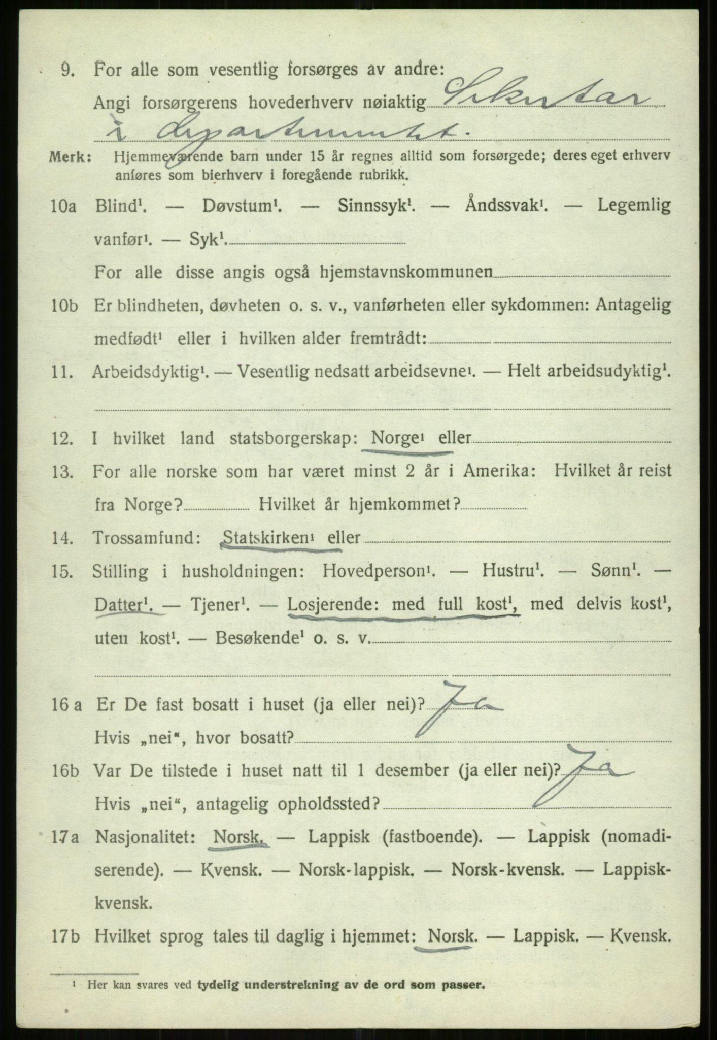SATØ, 1920 census for Tromsøysund, 1920, p. 14239